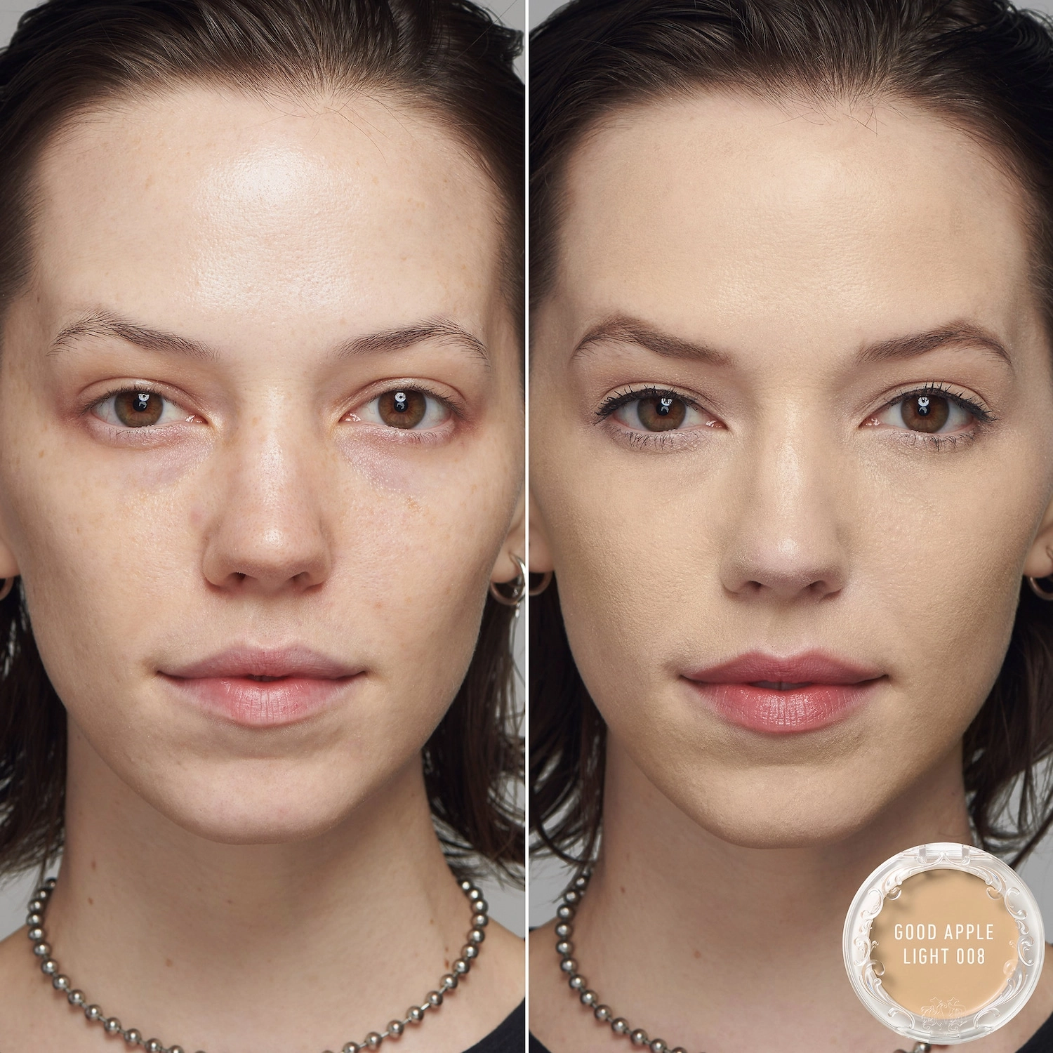 KVD Beauty Good Apple Lightweight Full-Coverage Cream Foundation Balm - Light 008, Vegan, Matte Finish - Image 3