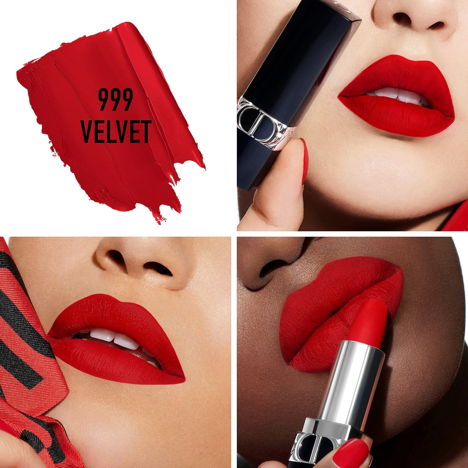 Dior Rouge Dior Refillable Lipstick - Color: 999 Velvet - Image 3