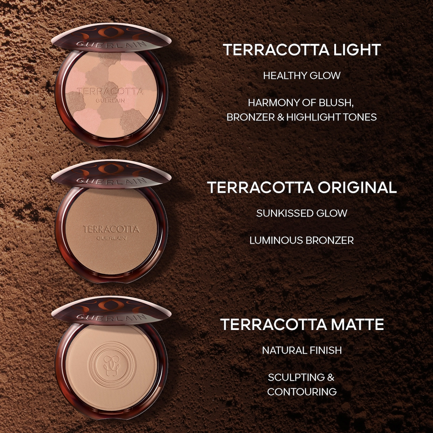 GUERLAIN Terracotta Sunkissed Natural Bronzer Color: 01 Light Warm - Image 6