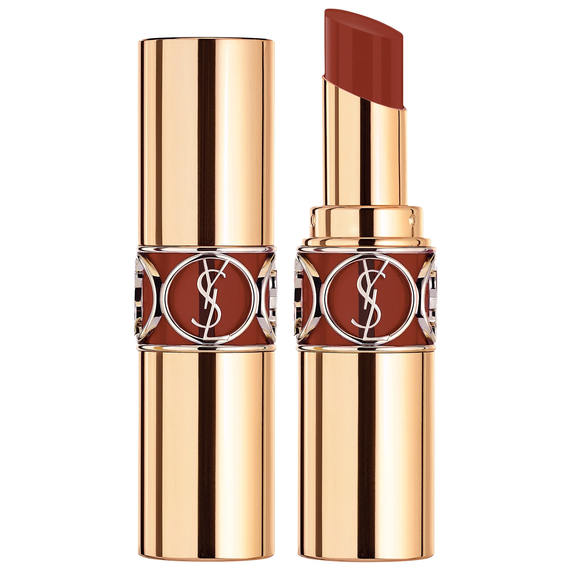Yves Saint Laurent Rouge Volupté Shine Lipstick Balm Color: 122 Burnt Zellige - Brown Nude