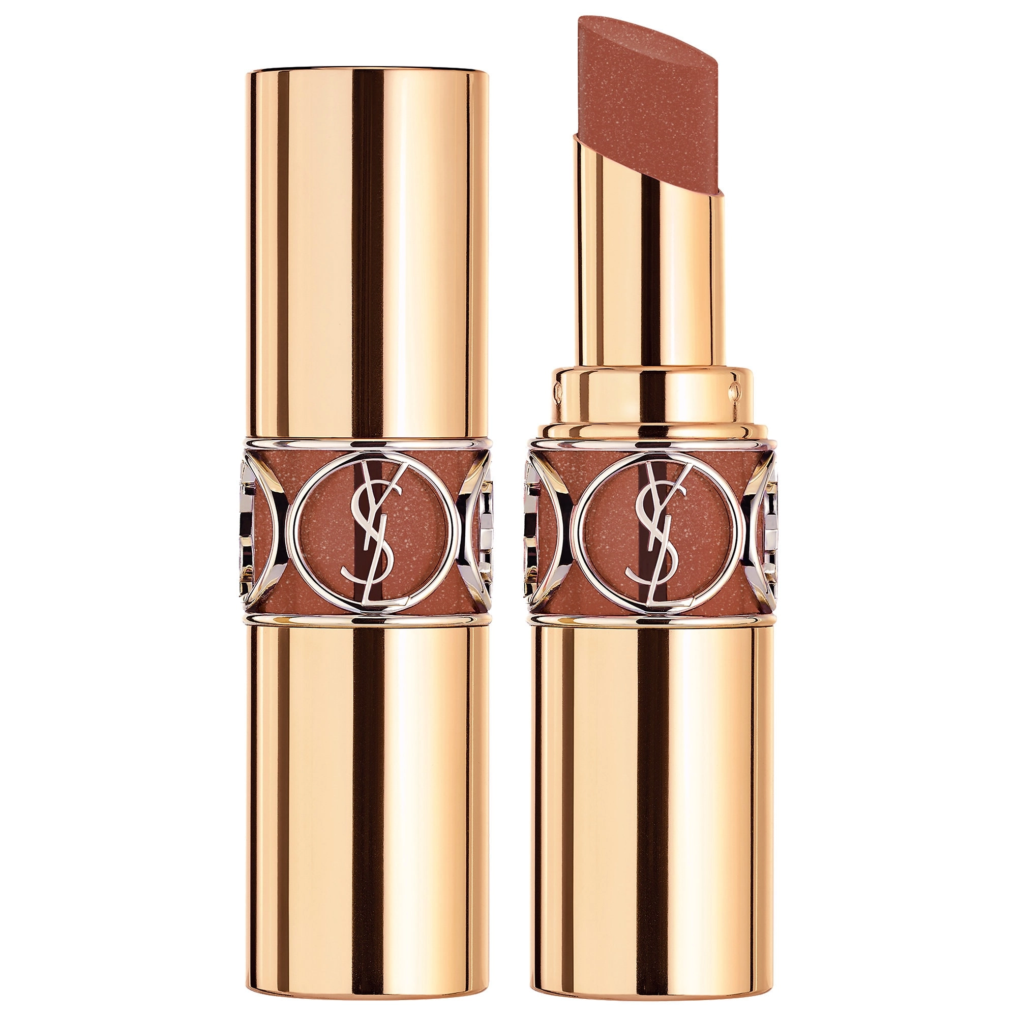 Yves Saint Laurent Rouge Volupté Shine Lipstick Balm Color 121 Beige Satin