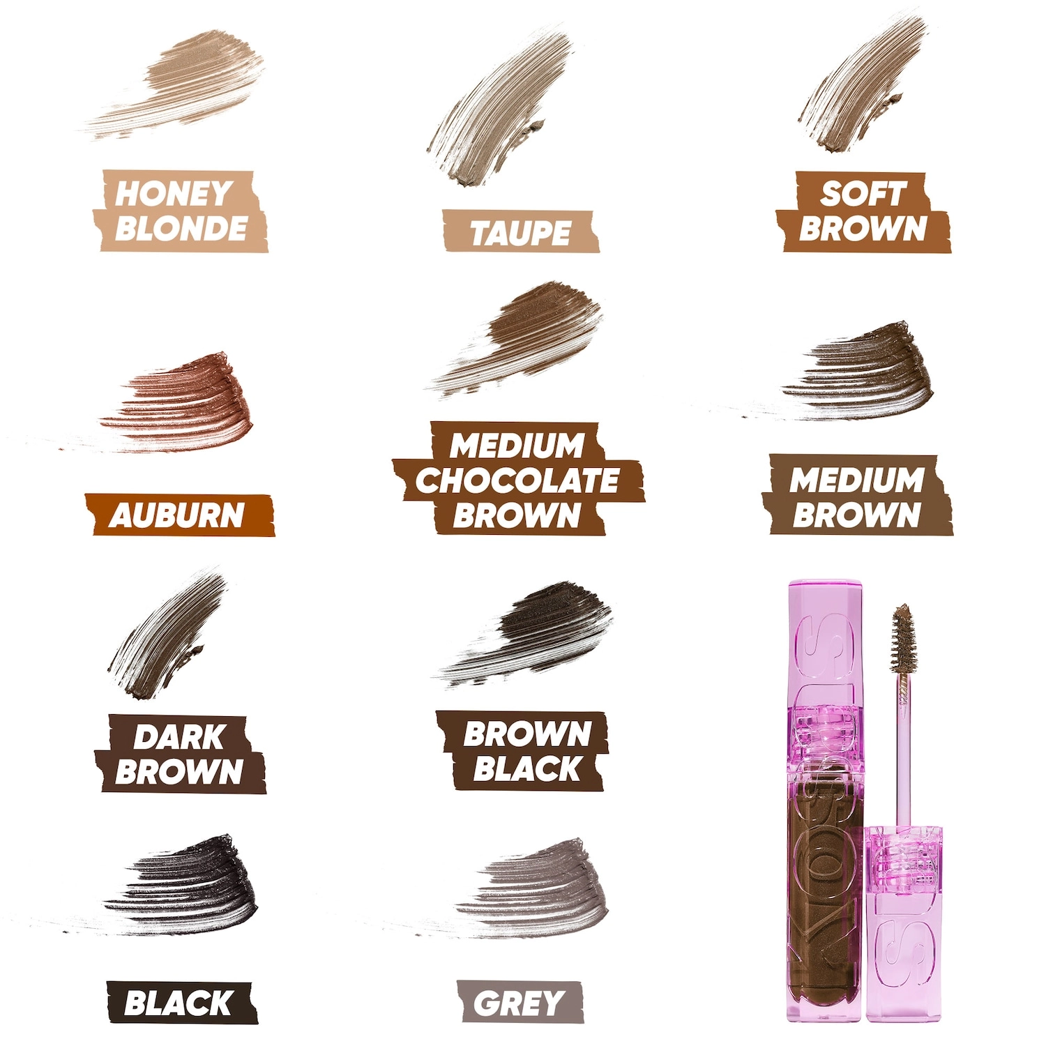 Kosas Air Brow Tinted Clean Volumizing Eyebrow Gel - Taupe - Image 8