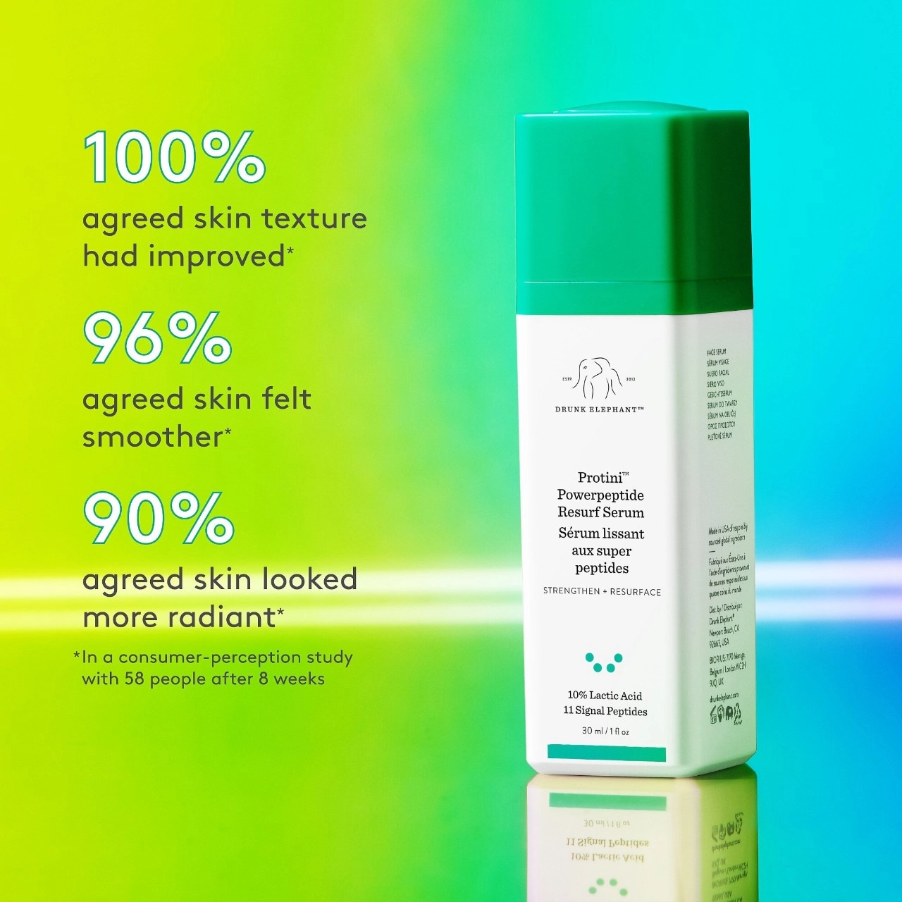 Drunk Elephant Protini™ Powerpeptide Resurfacing Serum with Lactic Acid 1.0 oz/ 30 mL - Image 3