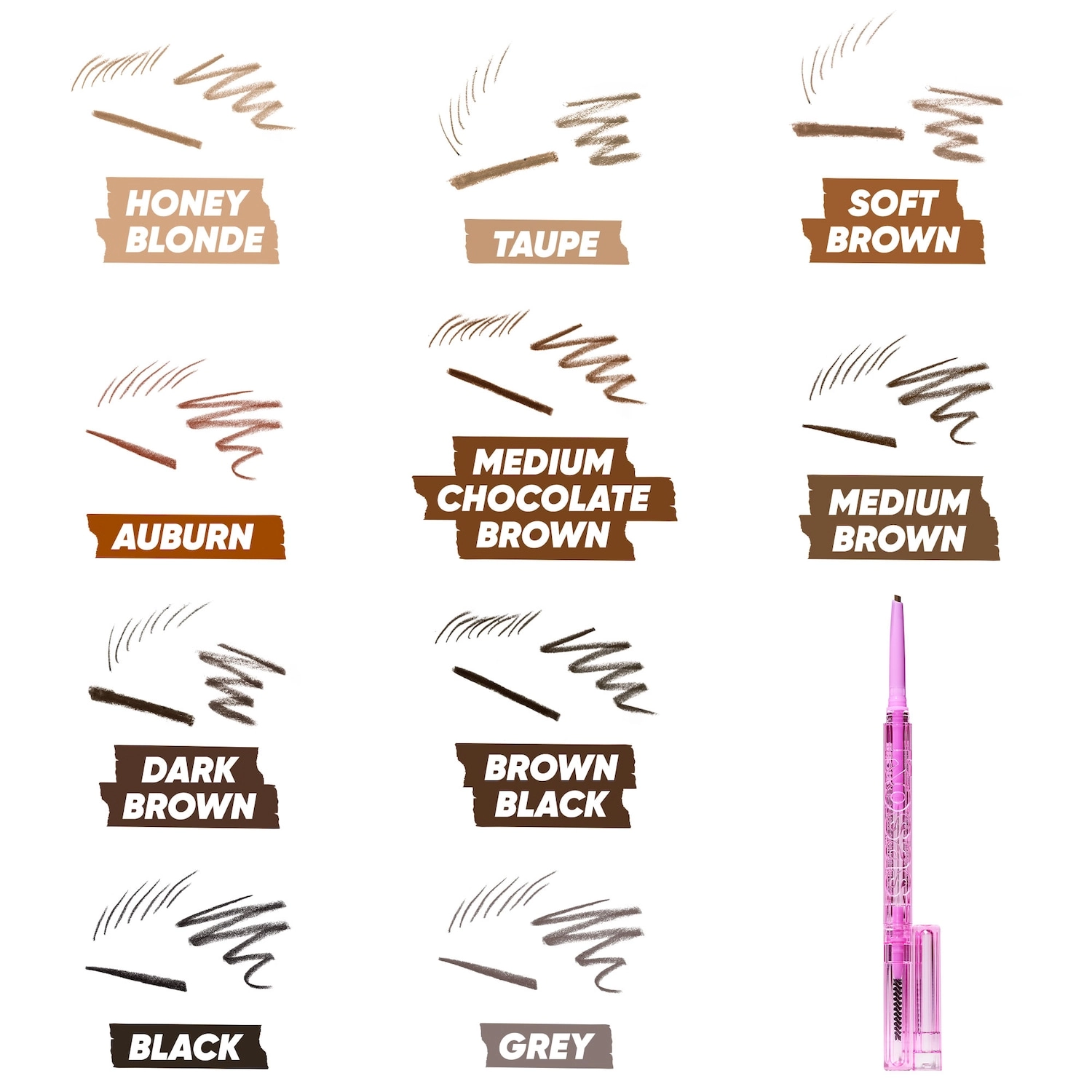 Kosas Brow Pop Dual-Action Filling and Shaping Easy Eyebrow Pencil Color: Dark Brown - Rich Dark Brown Vegan - Image 9