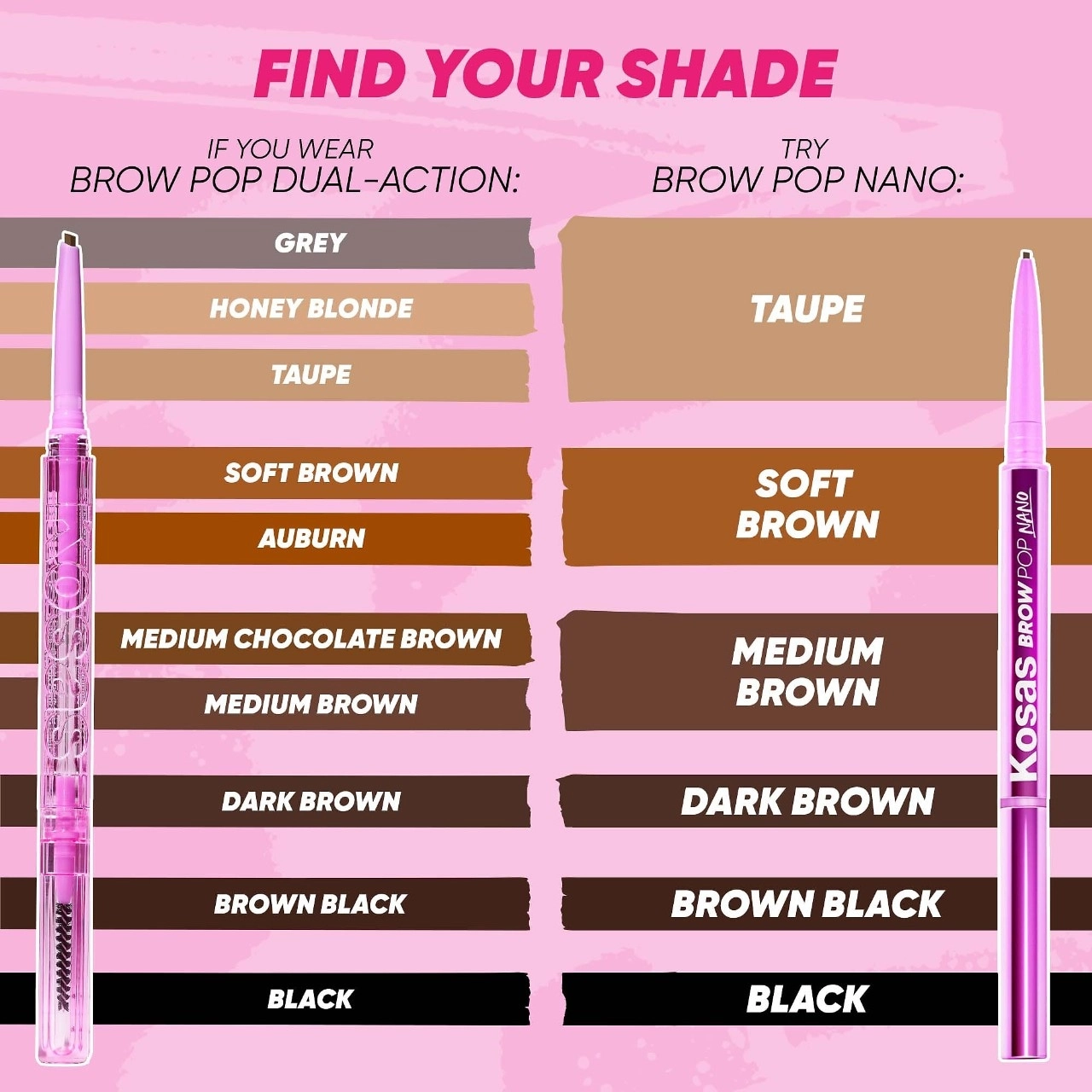 Kosas Brow Pop Dual-Action Filling and Shaping Easy Eyebrow Pencil Color: Dark Brown - Rich Dark Brown Vegan - Image 11