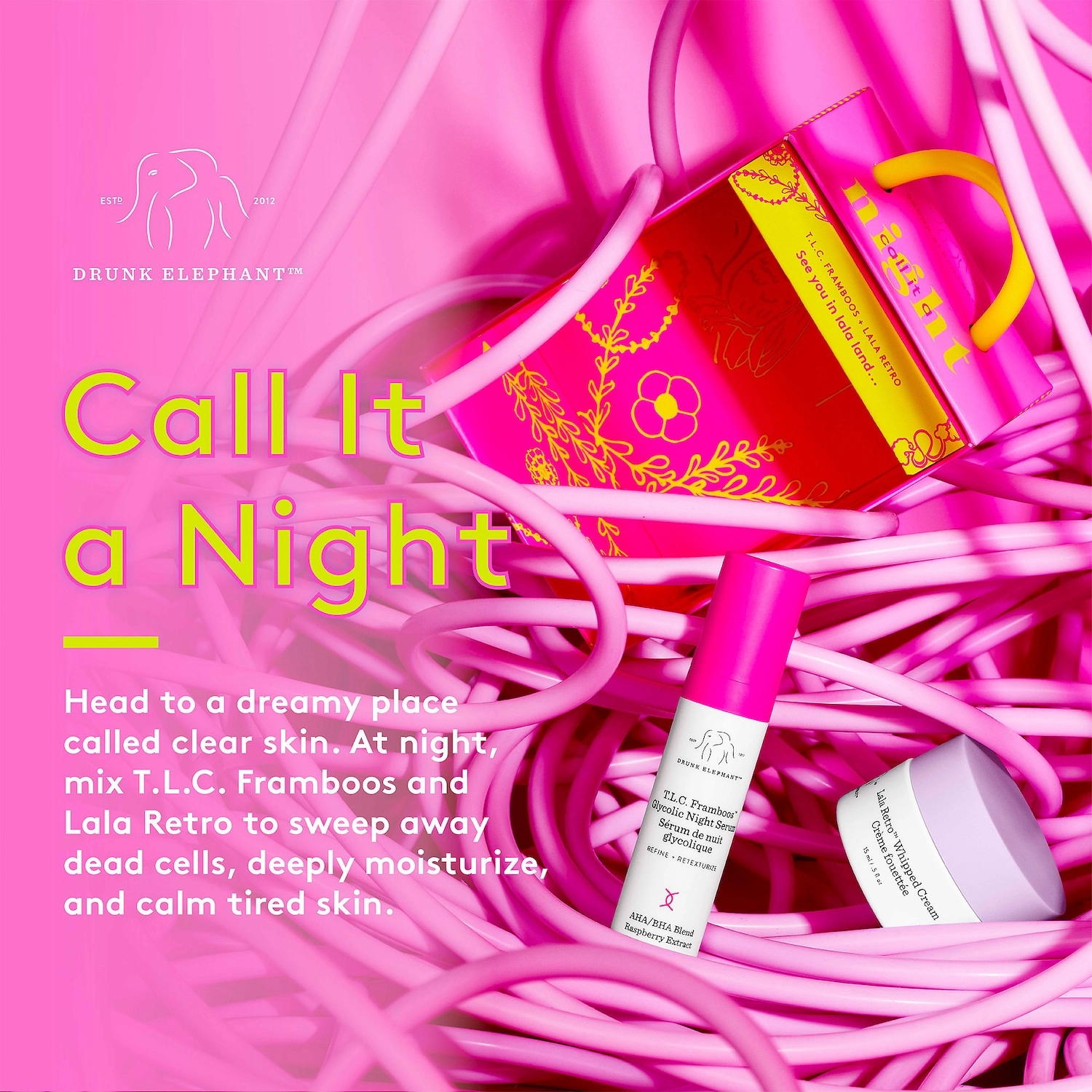 Drunk Elephant Call It A Night Glycolic Serum + Moisturizer Duo - Image 3