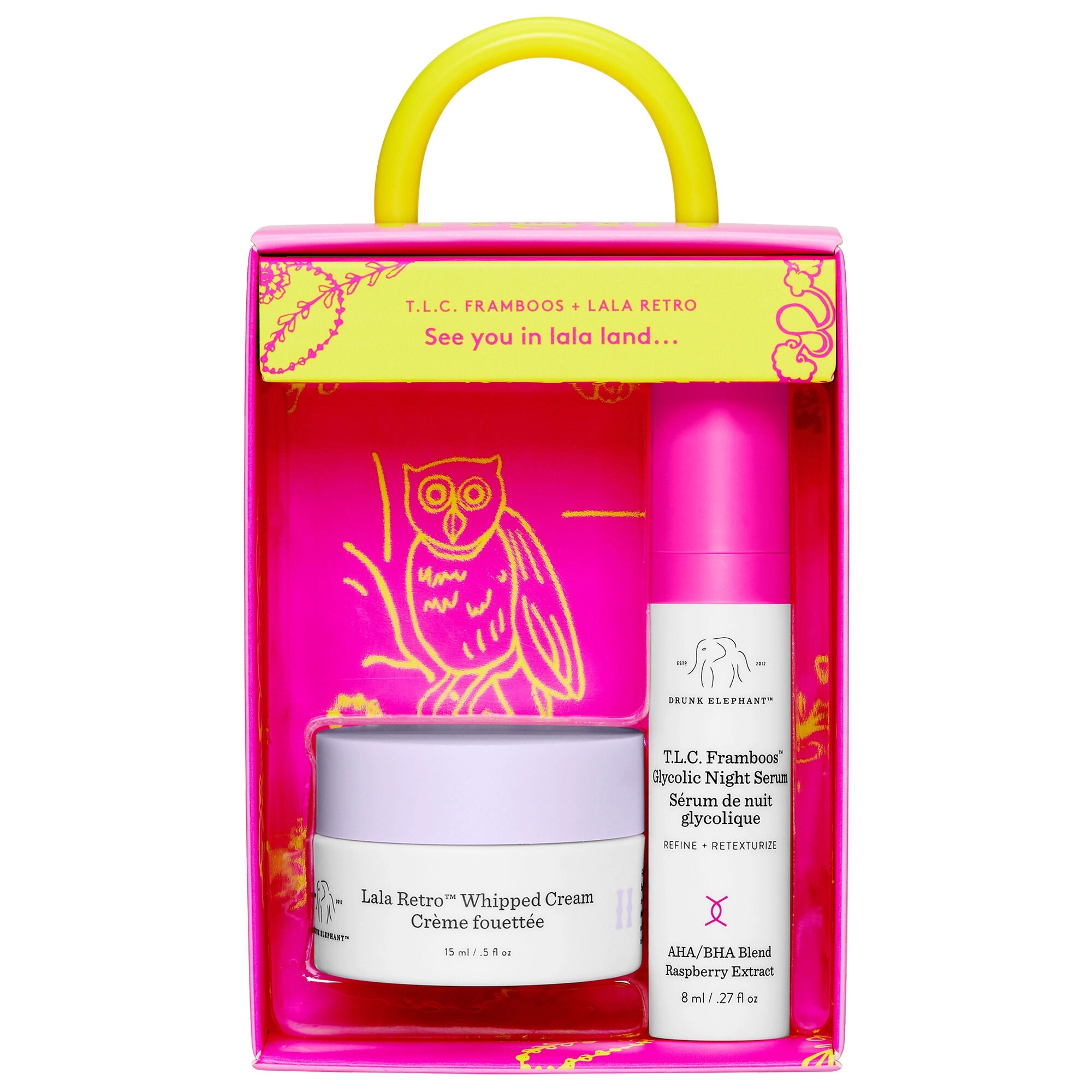 Drunk Elephant Call It A Night Glycolic Serum + Moisturizer Duo