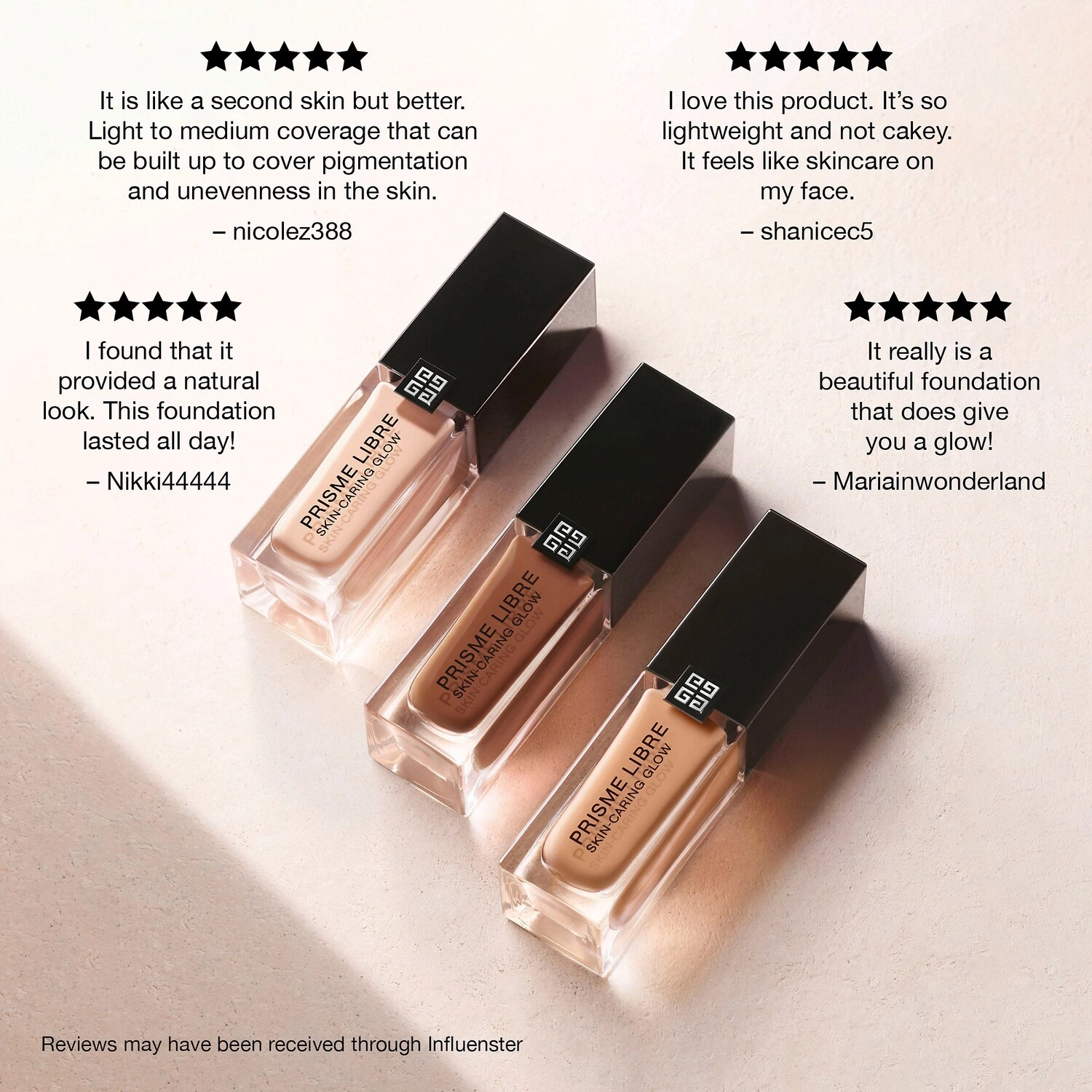 Givenchy Prisme Libre Skin-Caring Glow Foundation Color 4-N280 Medium with Neutral Undertones - Image 8