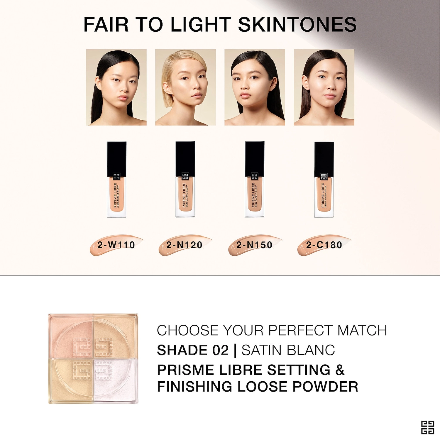 Givenchy Prisme Libre Skin-Caring Glow Foundation Color: 2-W110 - Image 6