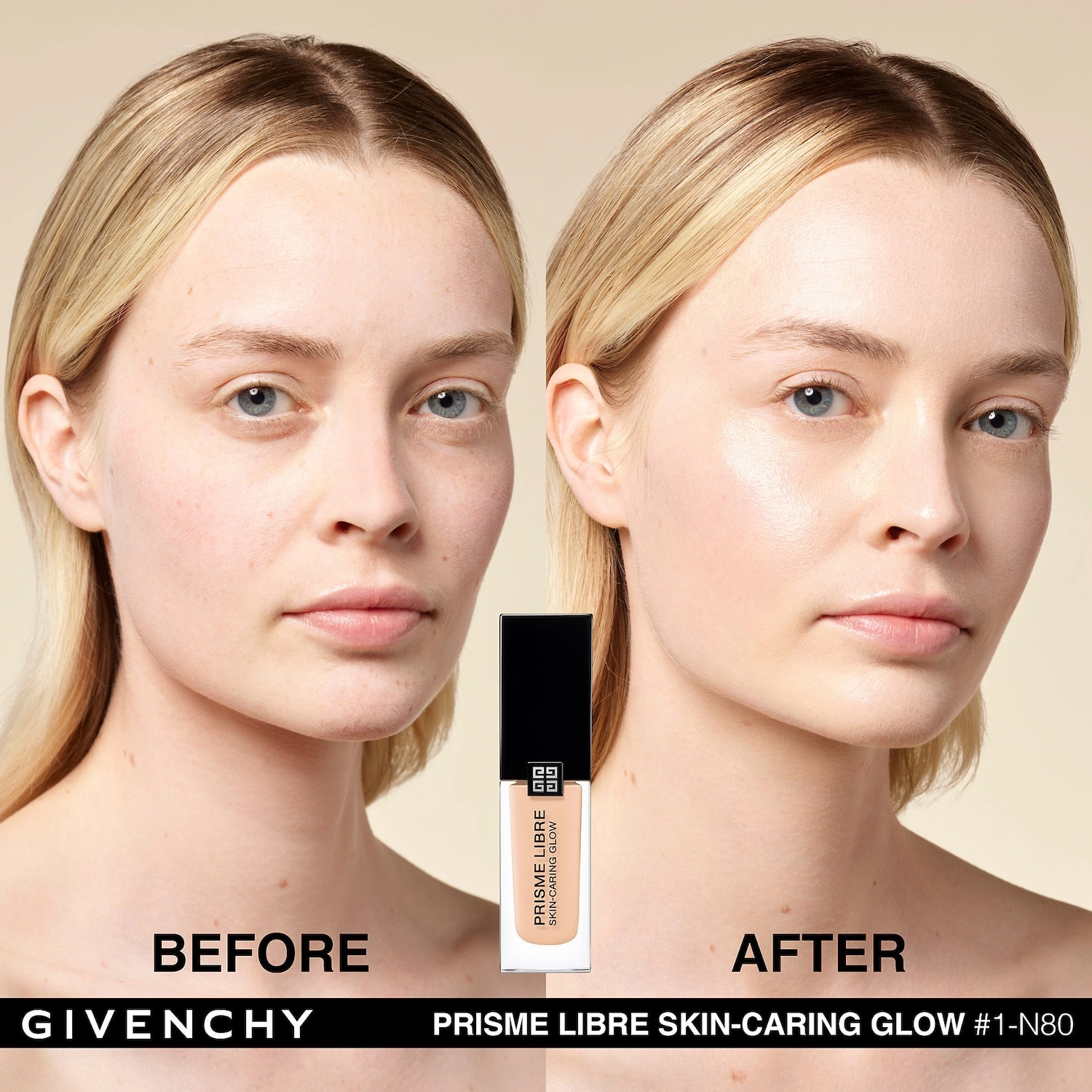 Givenchy Prisme Libre Skin-Caring Glow Foundation Color 01-N80 - Image 3