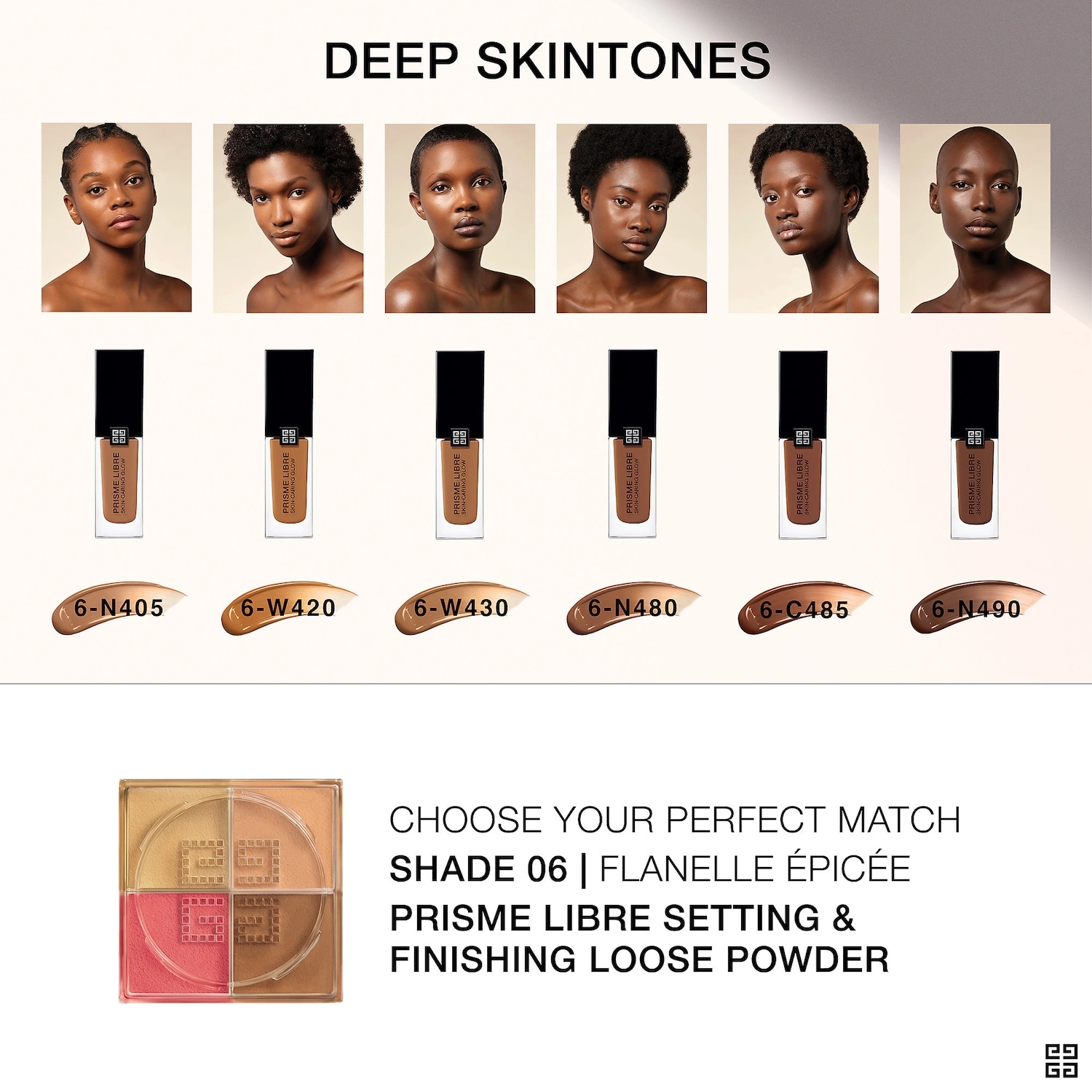 Givenchy Prisme Libre Skin-Caring Glow Foundation Color 6-C485 - Deep with Cool Undertones - Image 6