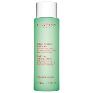 Clarins Purifying Toning Lotion with Meadowsweet & Saffron Flower Extracts, 6.0 oz/200 mL, Combination and Oily Skin