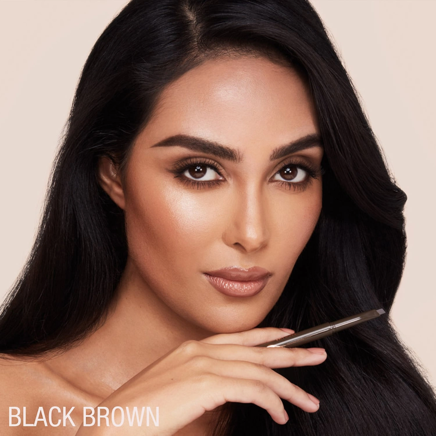 Charlotte Tilbury Brow Lift Refillable Triangular Eyebrow Pencil in Black Brown - Vegan, Long-Wearing, Waterproof - Image 2