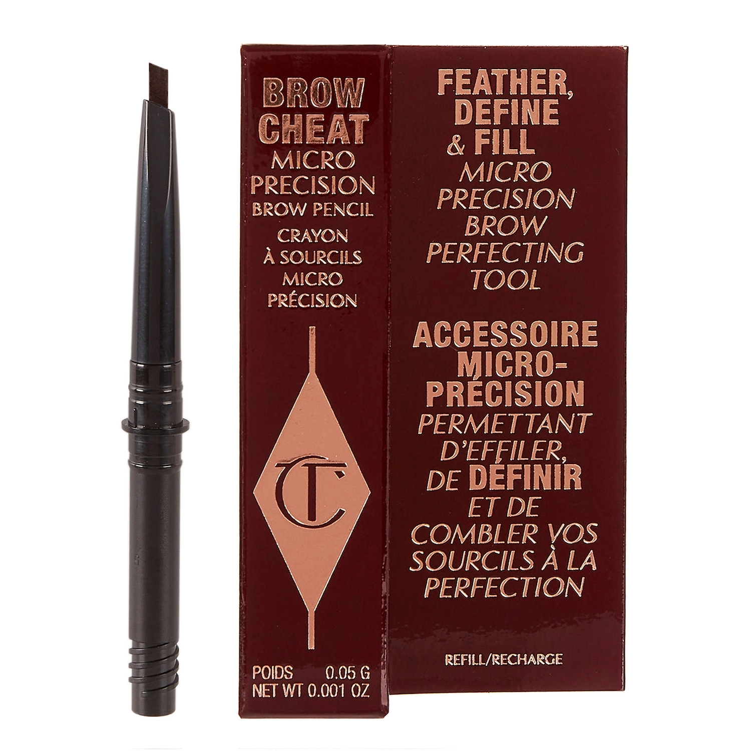 Charlotte Tilbury Brow Cheat Refillable Hair-Like Eyebrow Pencil in Natural Black - Image 12