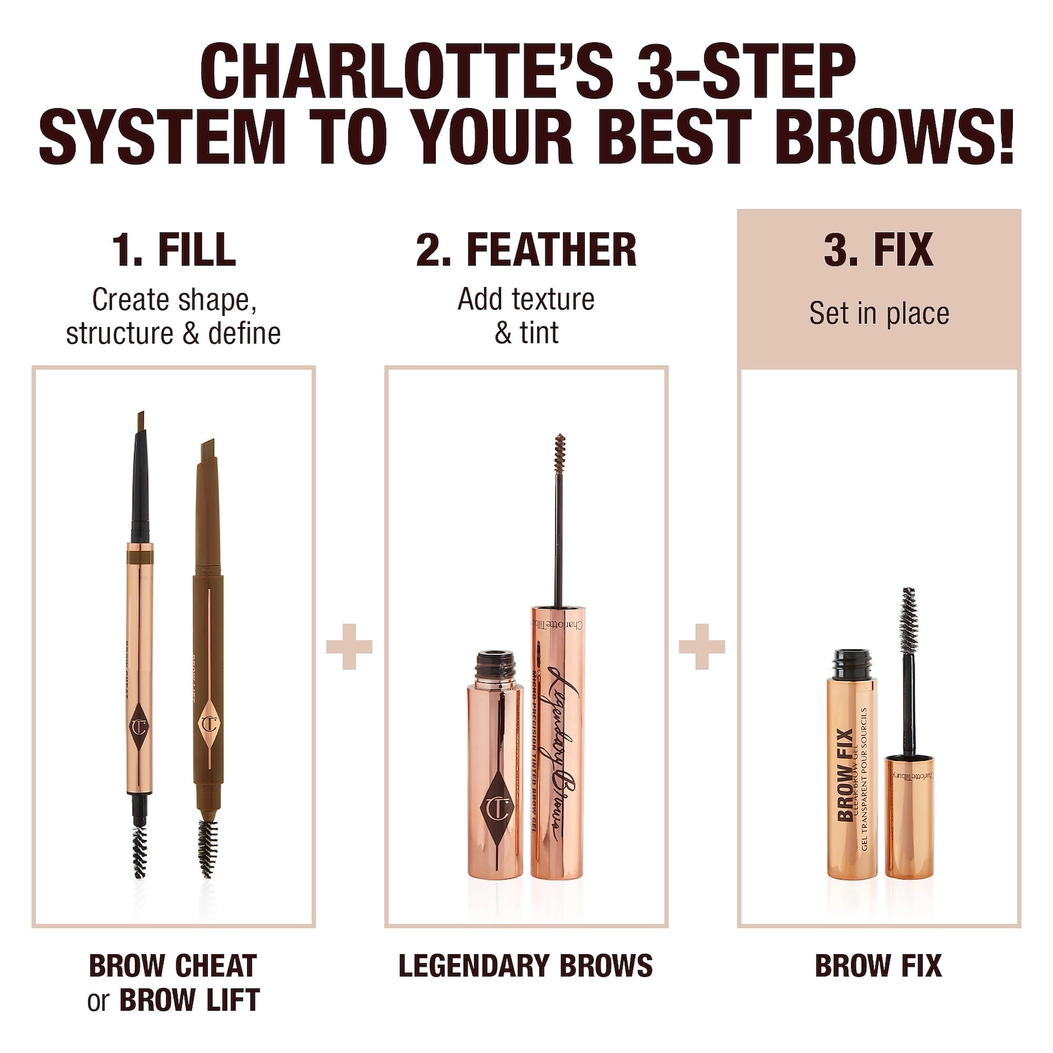Charlotte Tilbury Brow Fix Clear Eyebrow Gel - Sculpting Gel, Clear Color - Image 5