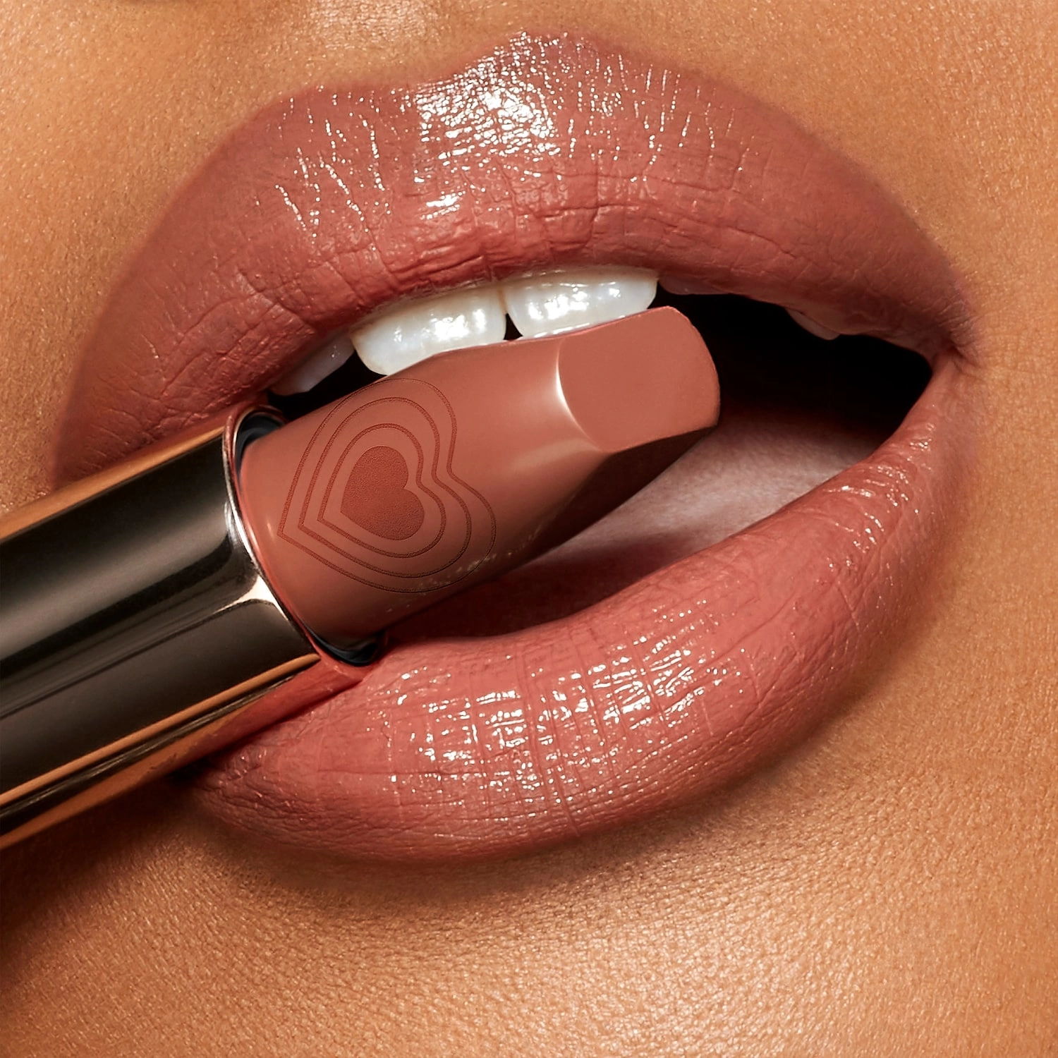 Charlotte Tilbury K. I. S. N. G Lipstick - Nude Romance, Satin Finish, Vegan - Image 2
