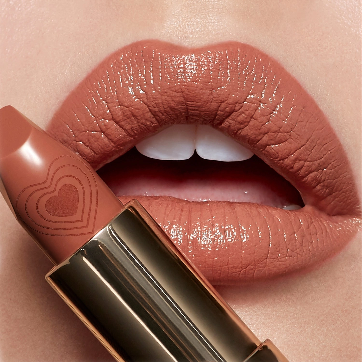 Charlotte Tilbury K. I. S. N. G Lipstick - Nude Romance, Satin Finish, Vegan - Image 13