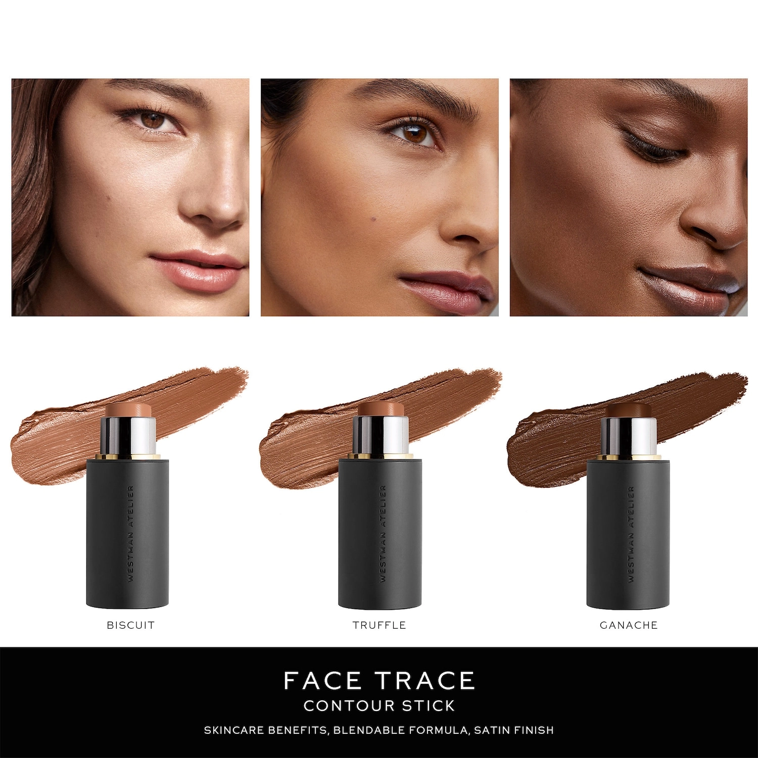 Westman Atelier Face Trace Cream Contour Stick - Biscuit - Image 5