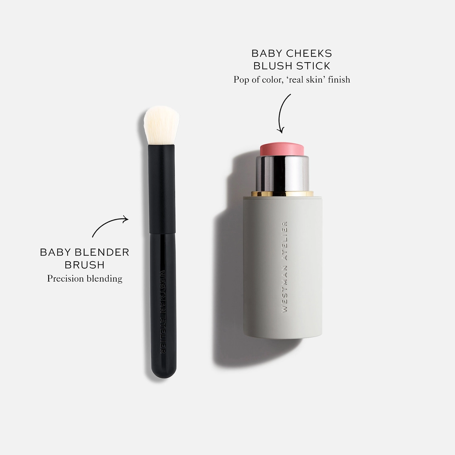 Westman Atelier Baby Cheeks Lip + Cheek Cream Blush Stick - Color: Petal - Image 9