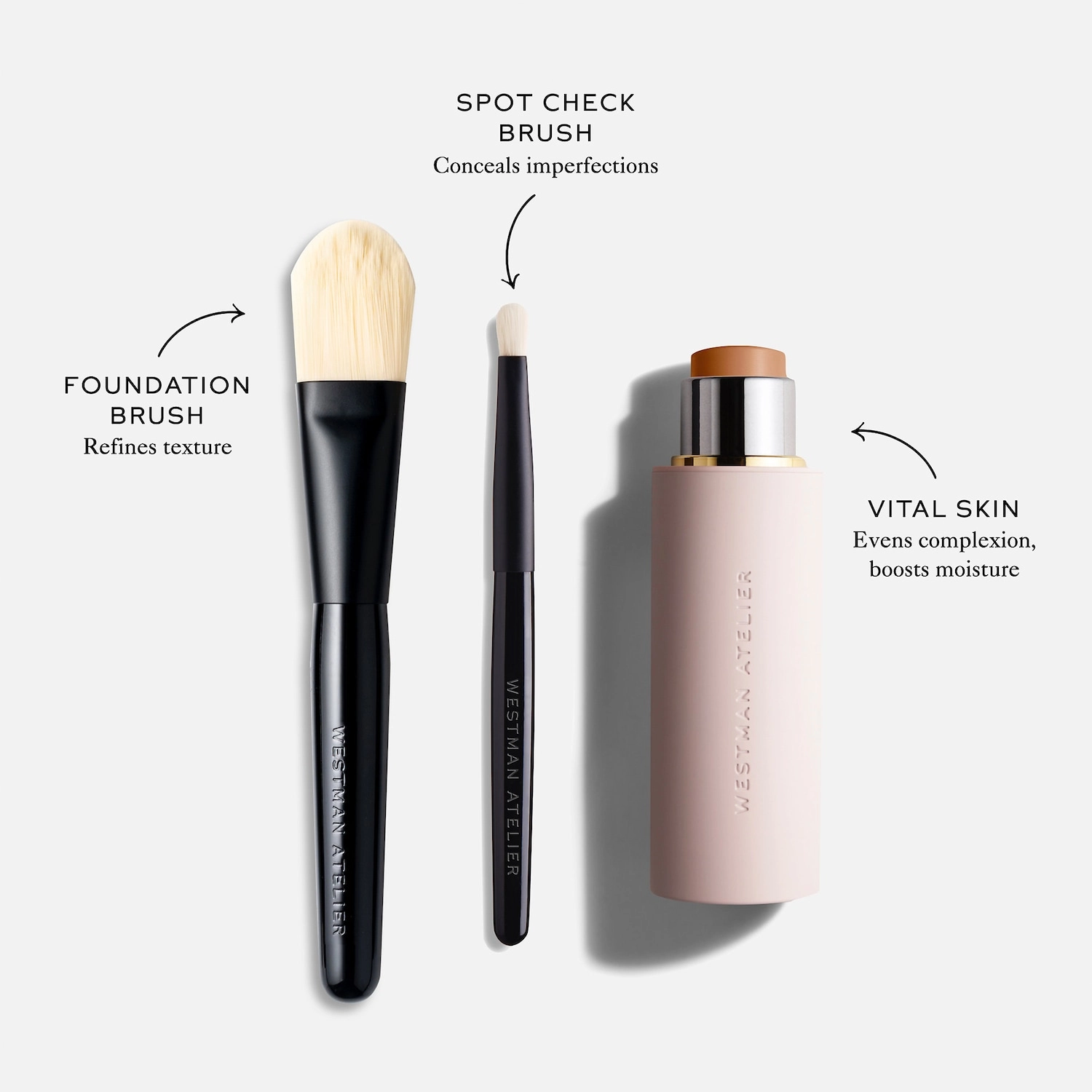 Westman Atelier Vital Skin Full Coverage Foundation and Concealer Stick - Atelier VII Medium Honey, Neutral Undertone - Image 9