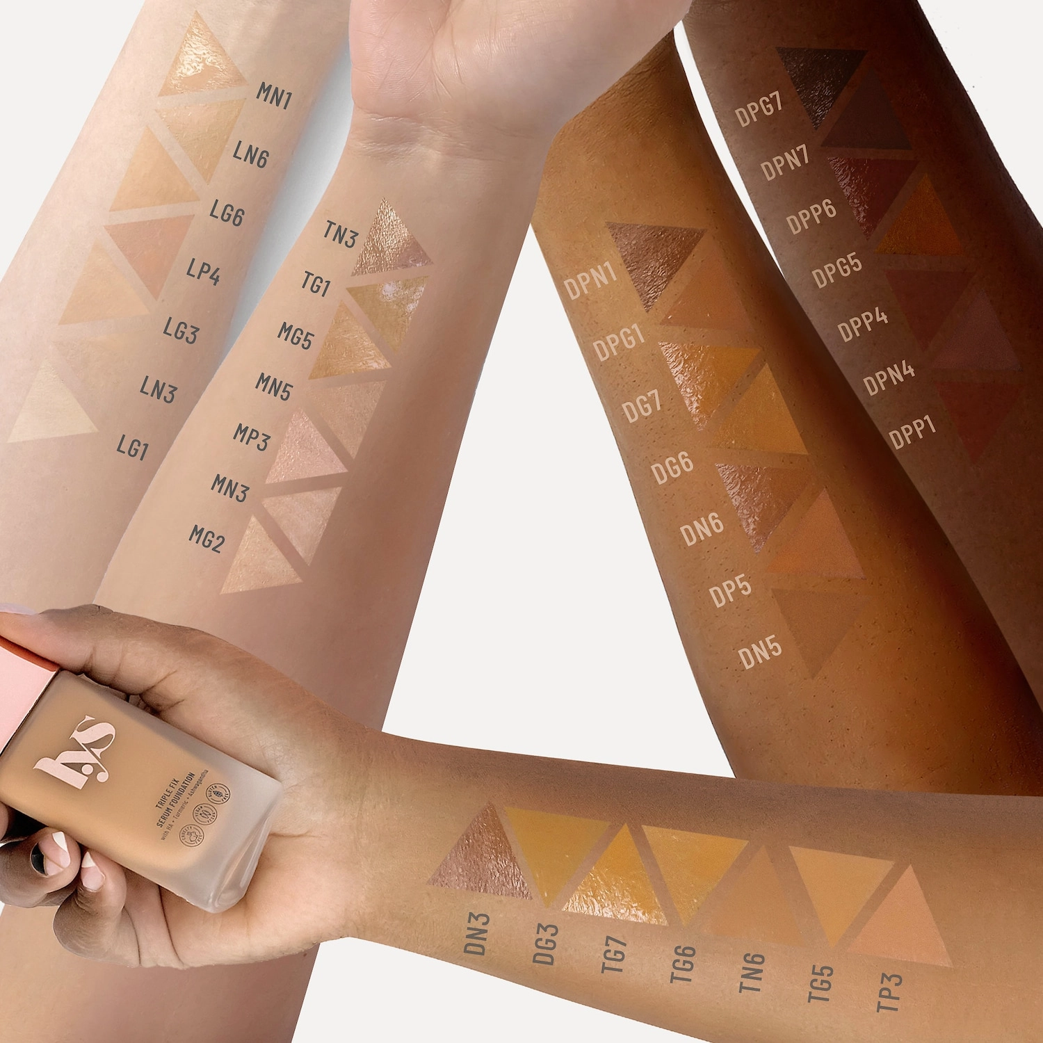 LYS Beauty Triple Fix Serum Foundation Color: MP3 - Buff - Light Blush Medium Skin with Pink Undertones - Image 6