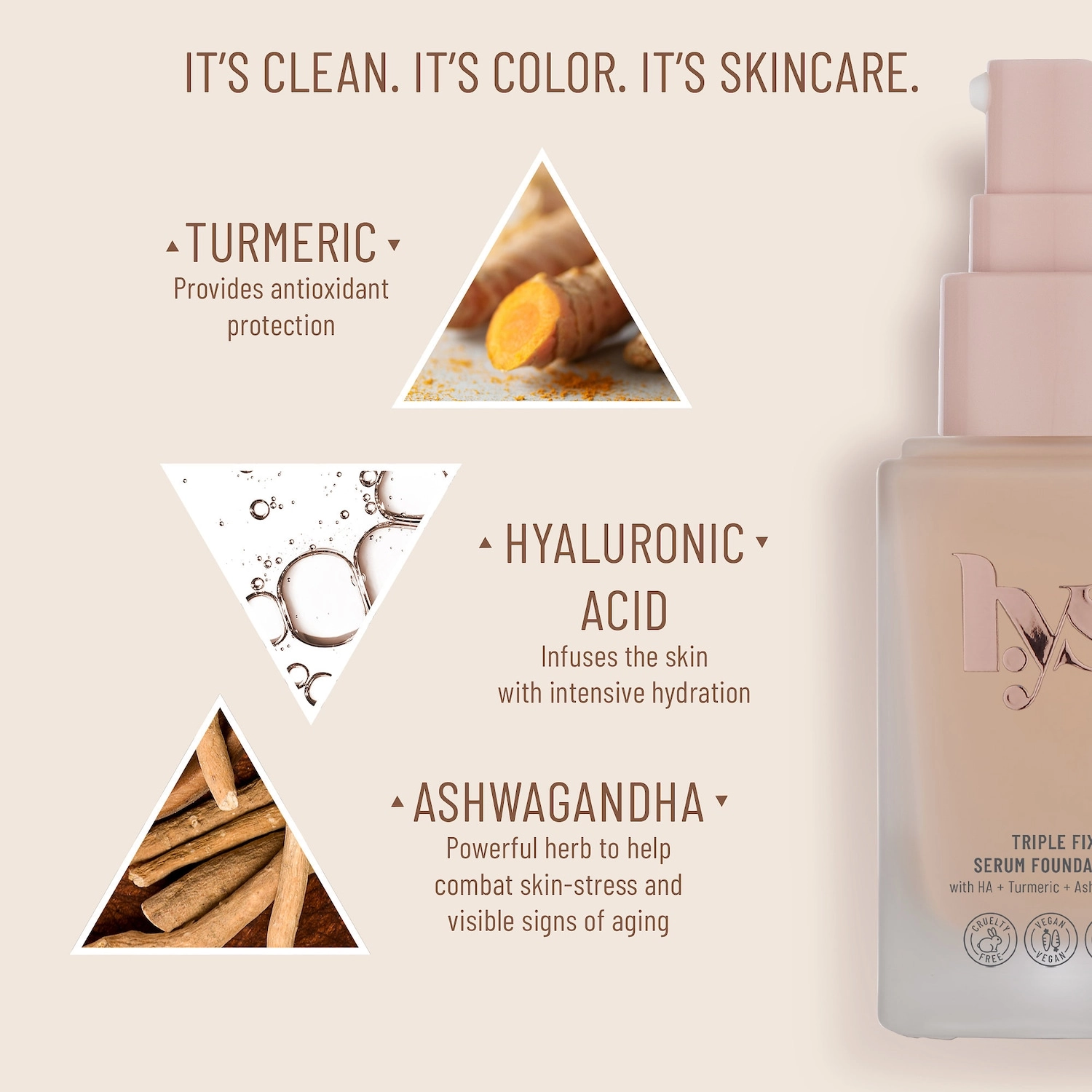 LYS Beauty Triple Fix Serum Foundation Color: MG5 - Golden Almond - Golden Medium Skin with Golden Undertones - Image 3