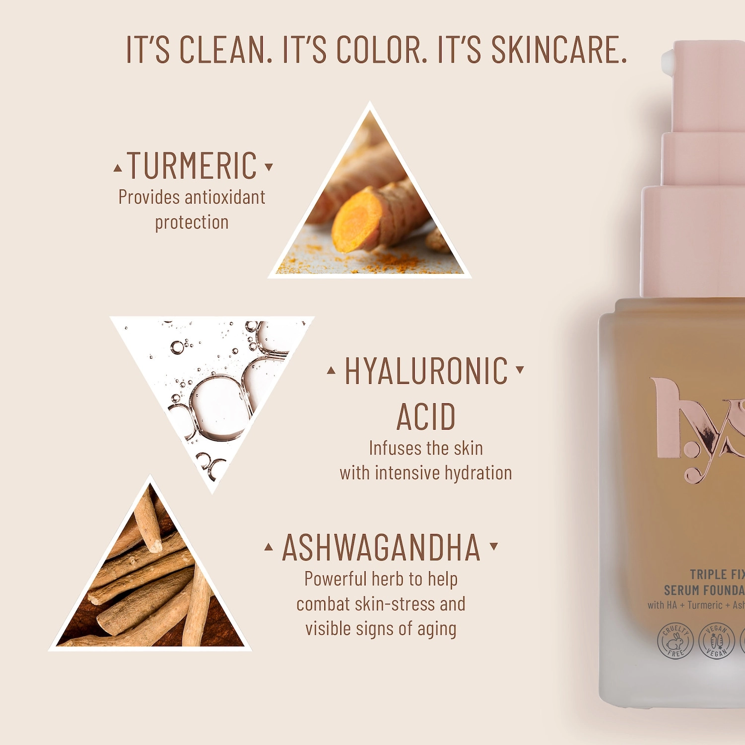 LYS Beauty Triple Fix Serum Foundation Color: TN3 - Oak - Tan Skin with Neutral Undertones - Image 3