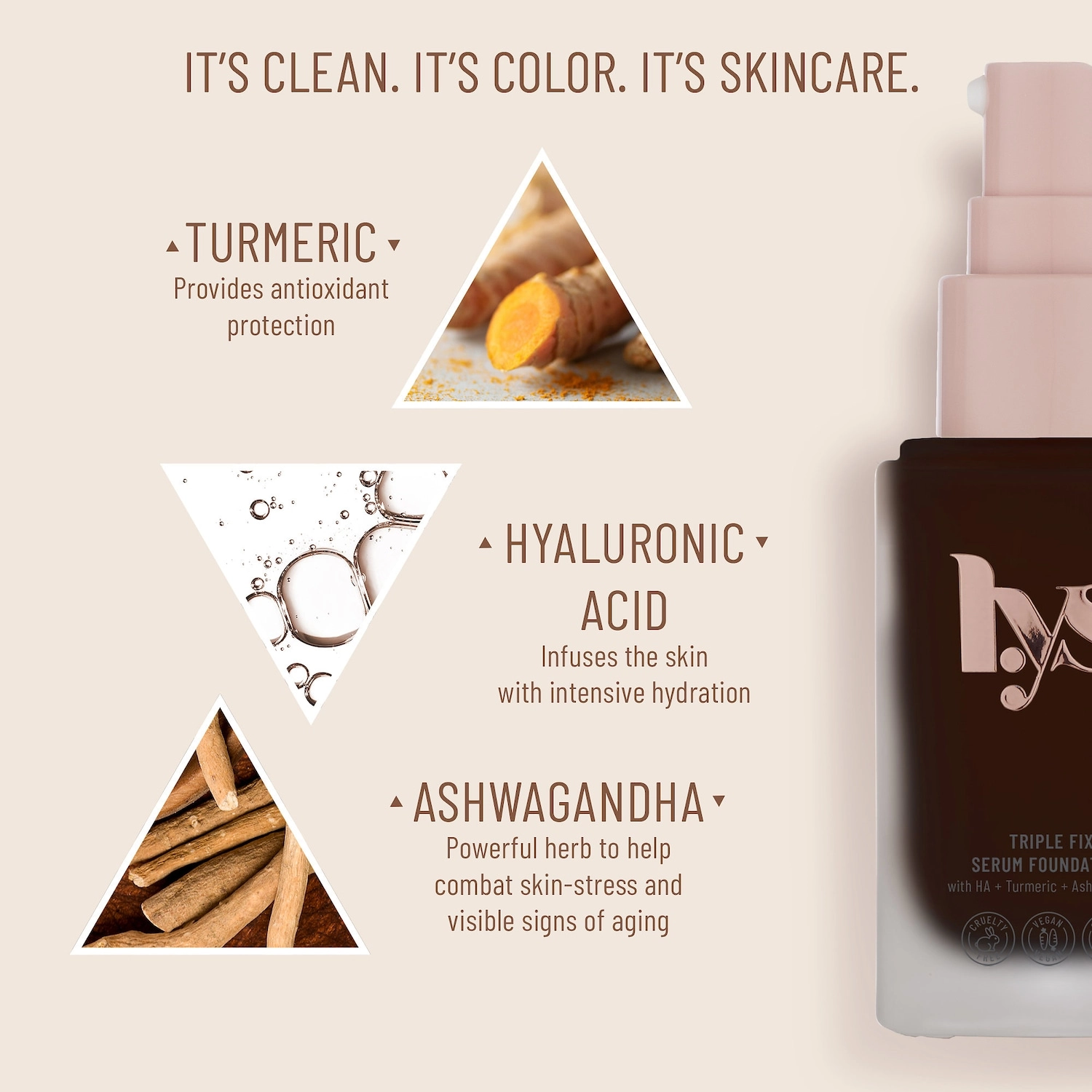 LYS Beauty Triple Fix Serum Foundation Color: DPP4 - Coffee Blush - Rich Brown Skin with Pink Undertones - Image 3