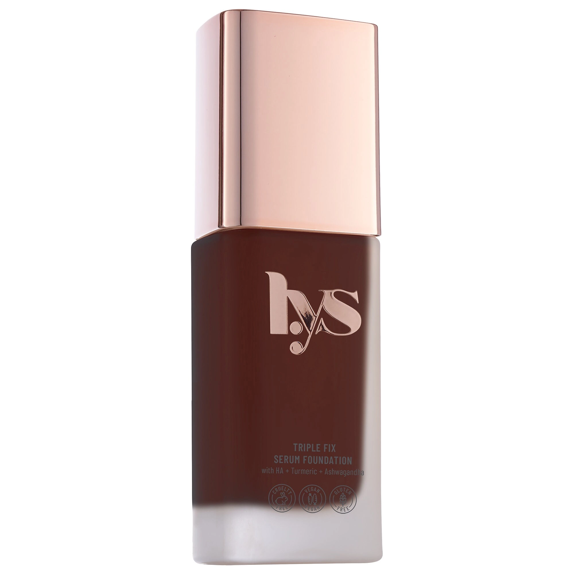 LYS Beauty Triple Fix Serum Foundation Color: DPP4 - Coffee Blush - Rich Brown Skin with Pink Undertones