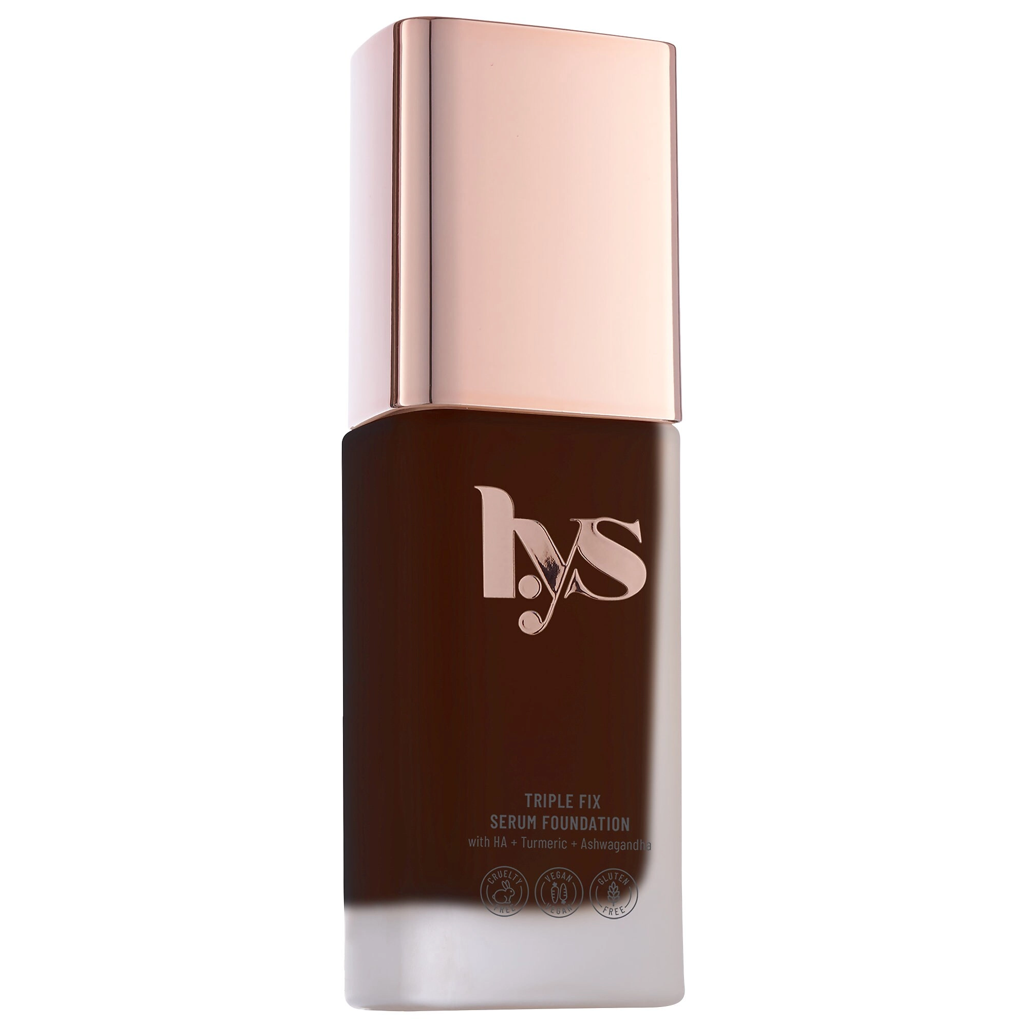 LYS Beauty Triple Fix Serum Foundation Color: DPN7 - Deep Espresso - Rich Brown Skin with Neutral Undertones