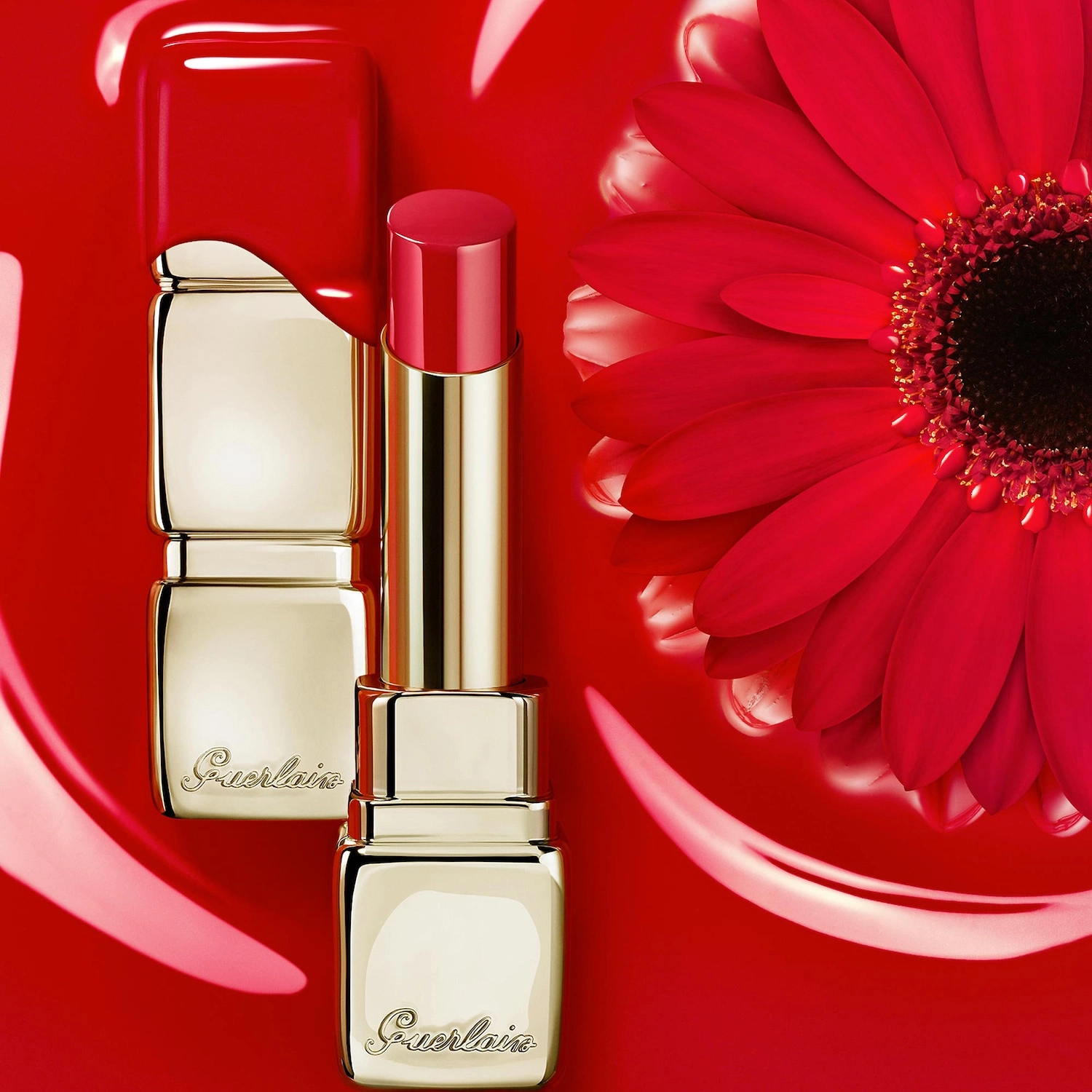 GUERLAIN KissKiss Shine Bloom Lipstick Balm Color: 219 Eternal Rose - Image 5