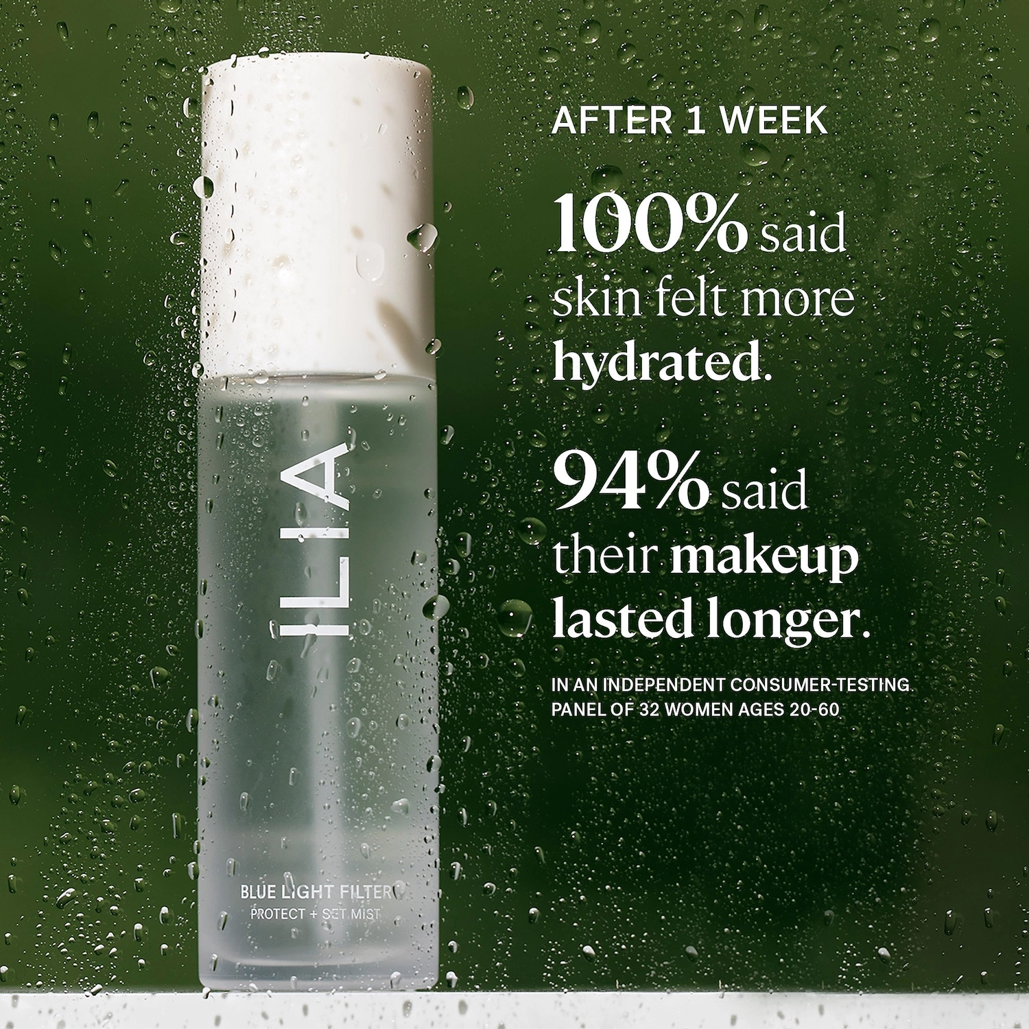 ILIA Blue Light Protect + Set Mist 0.4 oz/14 mL Vegan Natural Finish - Image 13