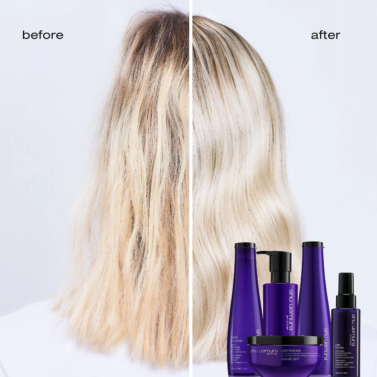 Shu Uemura Ybi Blonde Anti-Brass Purple Shampoo for Blonde Hair 10 oz/ 300 mL - Image 2