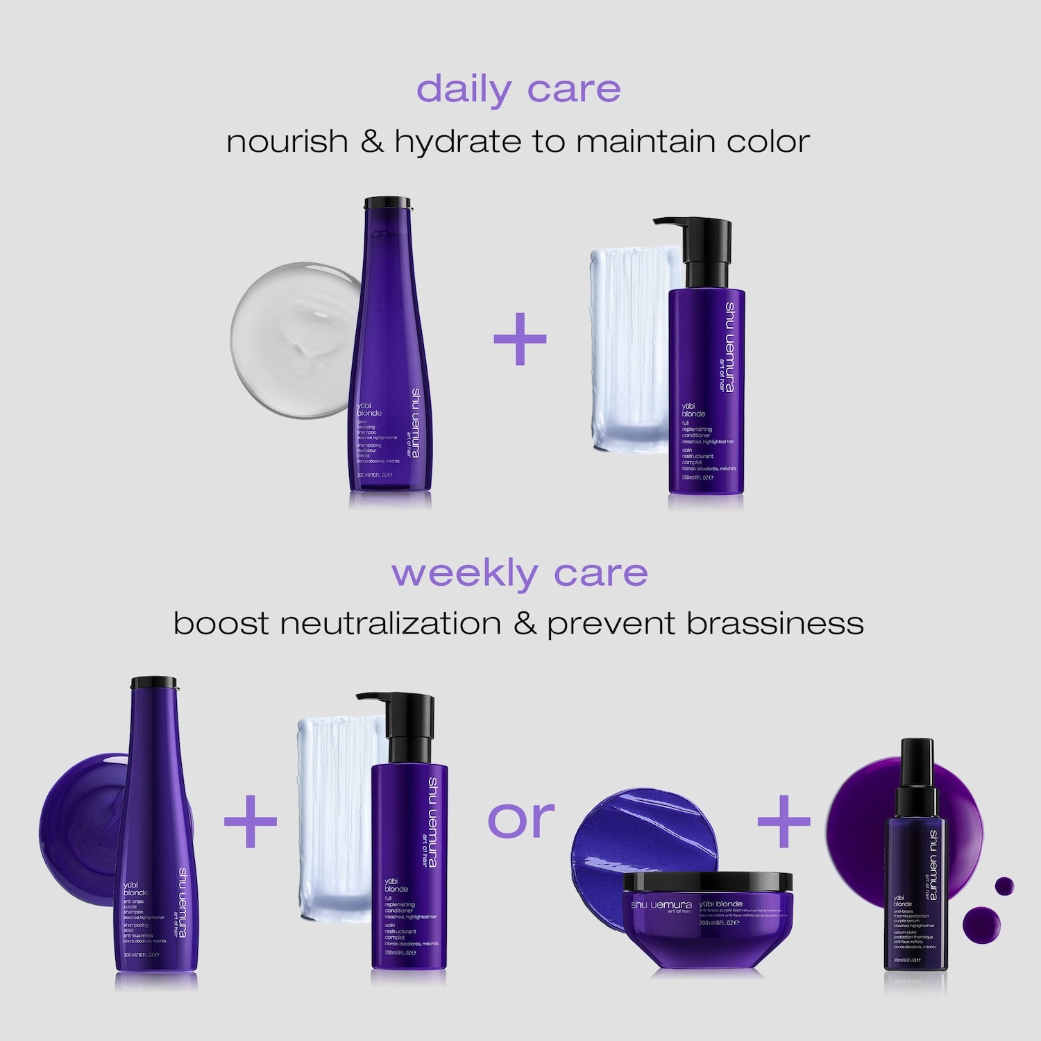 Shu Uemura Ybi Blonde Anti-Brass Purple Shampoo for Blonde Hair 10 oz/ 300 mL - Image 10