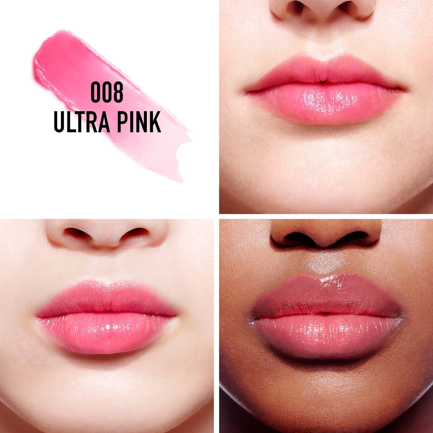 Dior Addict Lip Glow 08 Ultra Pink - Sheer Pink Satin Finish Lip Balm - Image 2