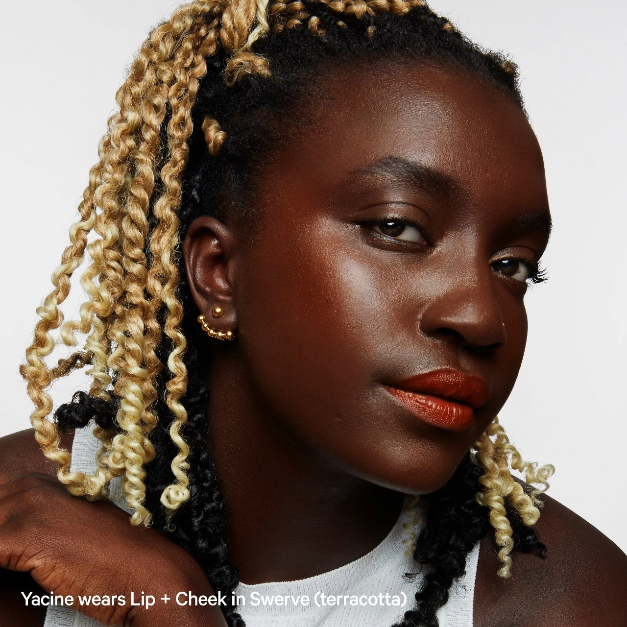 MILK MAKEUP Lip + Cheek Cream Blush Stick - Color: Swerve - Terracotta - Image 6