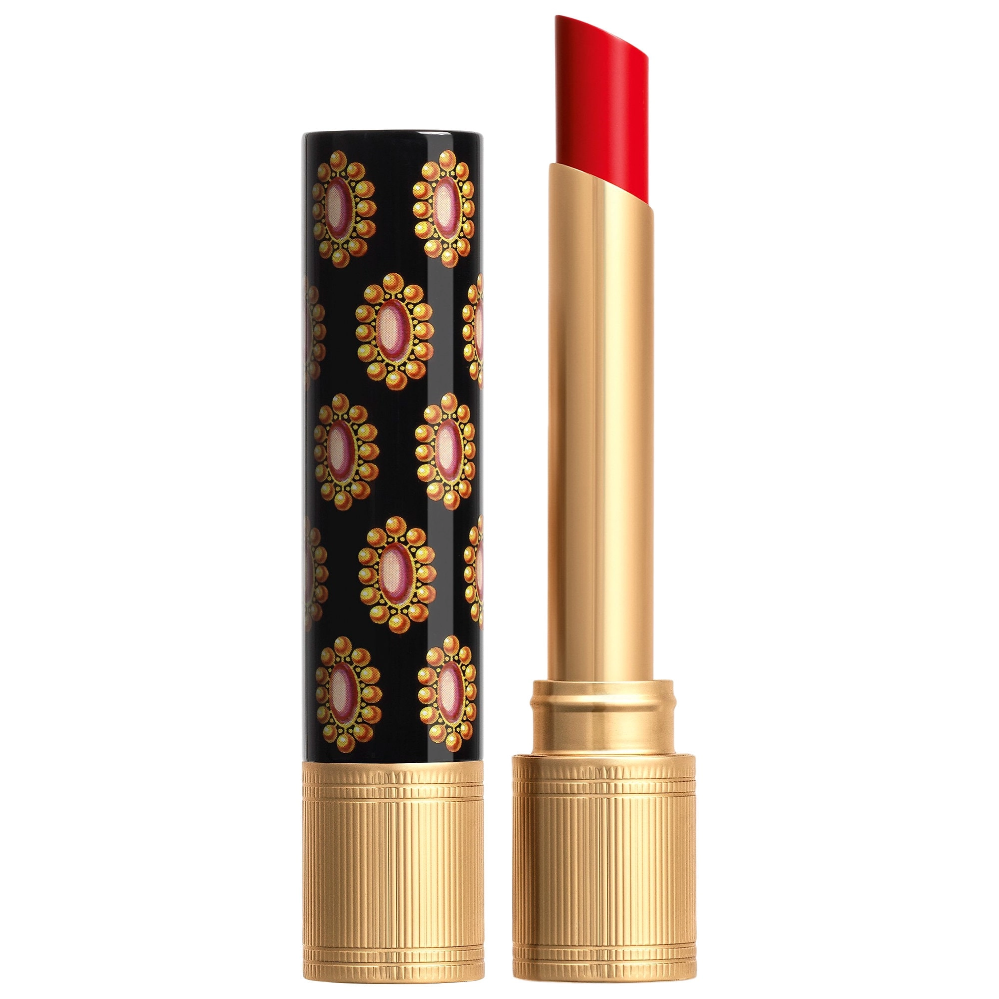 Gucci Glow & Care Shine Lipstick Color: 25* Goldie Red - The Gucci Red