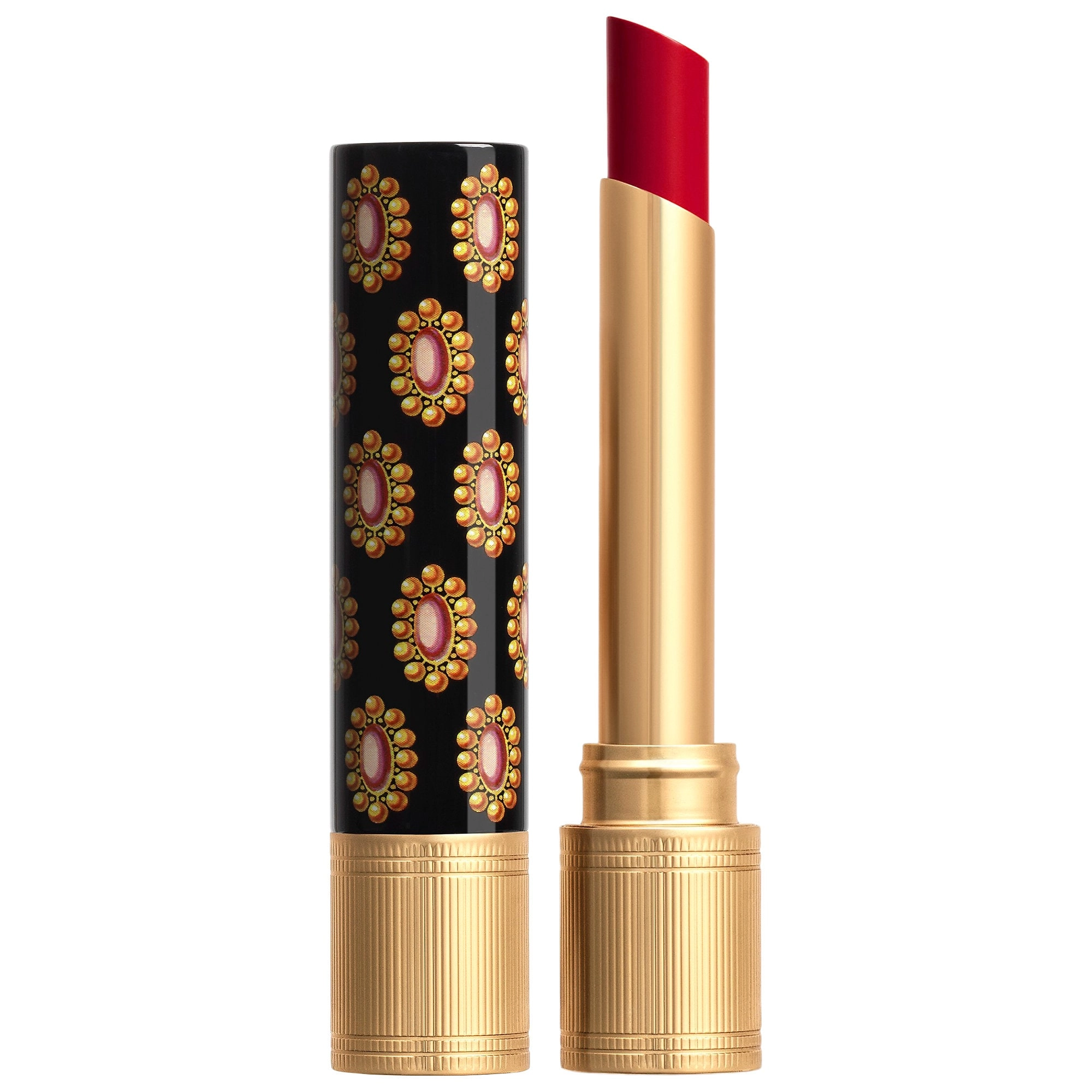 Gucci Glow & Care Shine Lipstick Color: 508 Diana Amber - Red Amber
