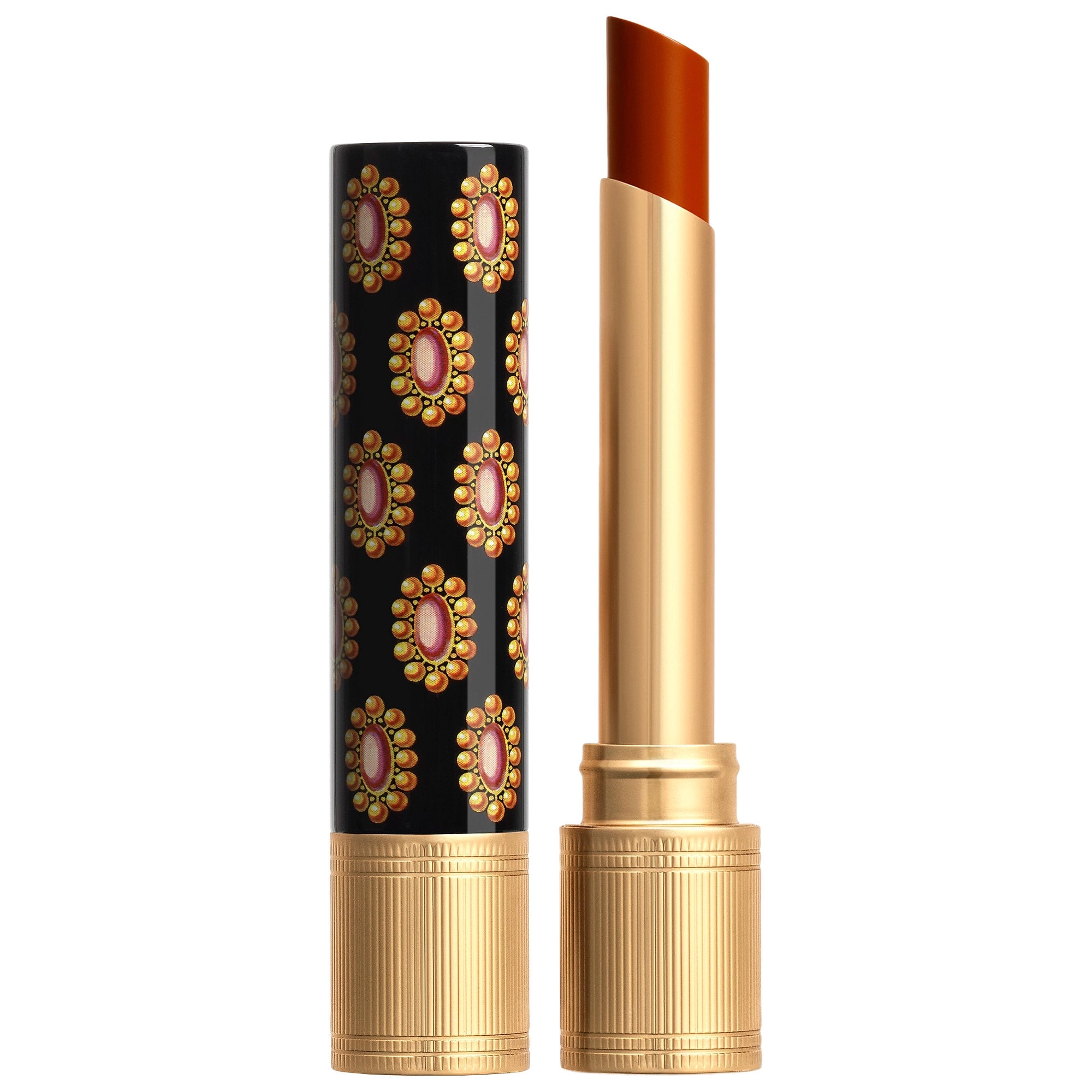Gucci Glow & Care Shine Lipstick Color: 307 Louise Orange - Orange