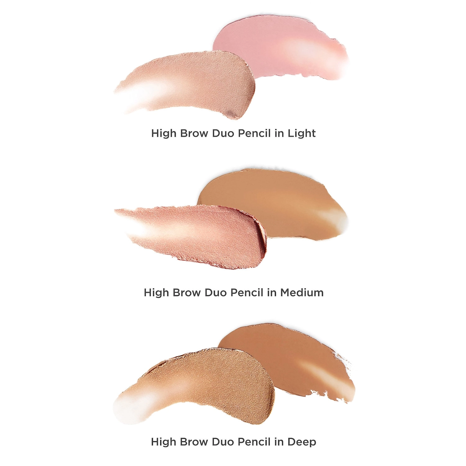 Benefit Cosmetics High Brow Dual Ended Highlighting Eyebrow Pencil - Deep (Matte) & Warm Bronze (Shimmer) - Image 2