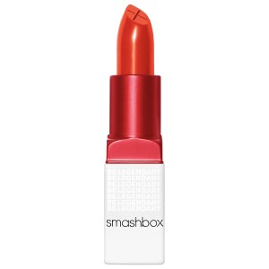 Smashbox Be Legendary Prime & Plush Lipstick Color: Unbridled - Bright Red Orange Cream Formula Satin Finish