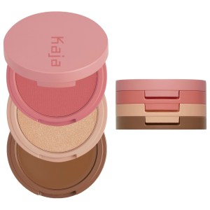 Kaja Face Bento Cream Bronzer, Powder Blush & Highlighter Sculpting Trio 02 Cloud Latte Vegan