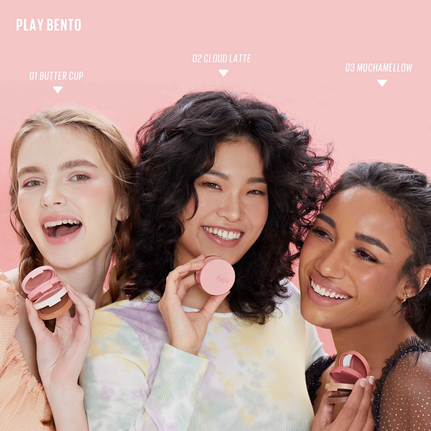 Kaja Face Bento Cream Bronzer, Powder Blush & Highlighter Sculpting Trio - 03 Mochamallow - Image 7