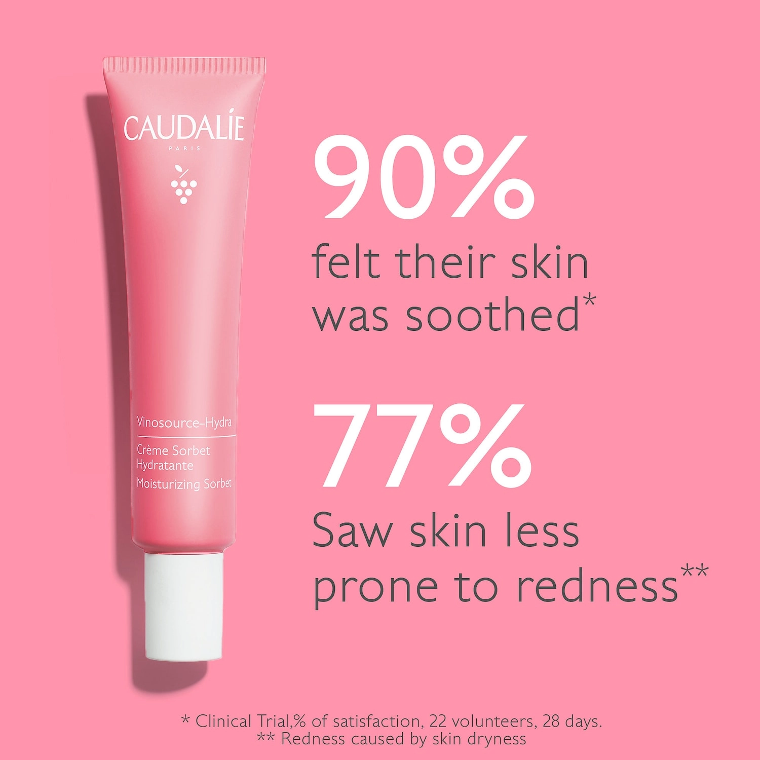 Caudalie Vinosource-Hydra Moisturizing Sorbet Size: 1.3 oz/40 mL Clean + Vegan Hydrating Moisturizer for Redness - Image 3