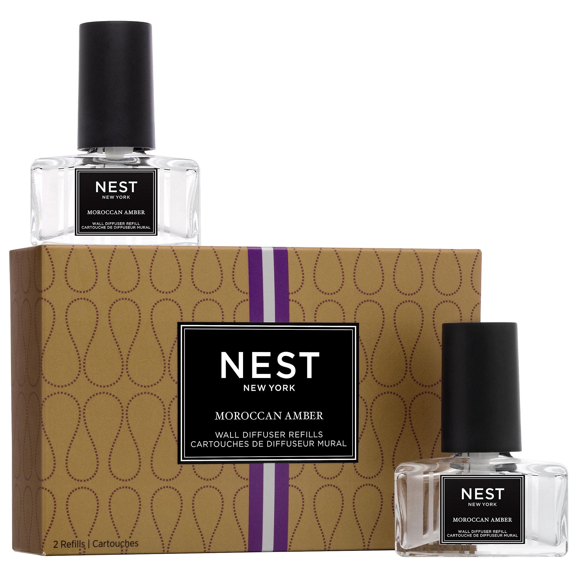 NEST New York Moroccan Amber Wall Diffuser Refill - Vegan, Paraben-Free, Sulfate-Free