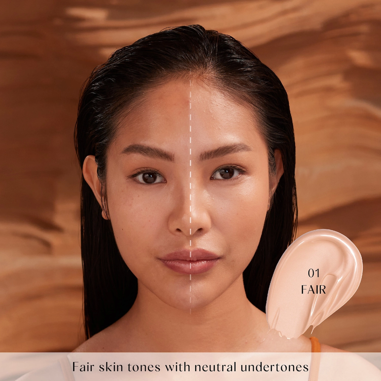 HUDA BEAUTY GloWish Multidew Vegan Skin Tint Foundation - 01 Fair, Light Coverage, Radiant Finish - Image 6