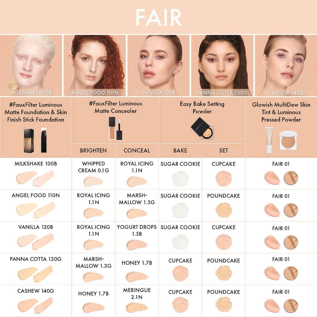 HUDA BEAUTY GloWish Multidew Vegan Skin Tint Foundation - 01 Fair, Light Coverage, Radiant Finish - Image 8