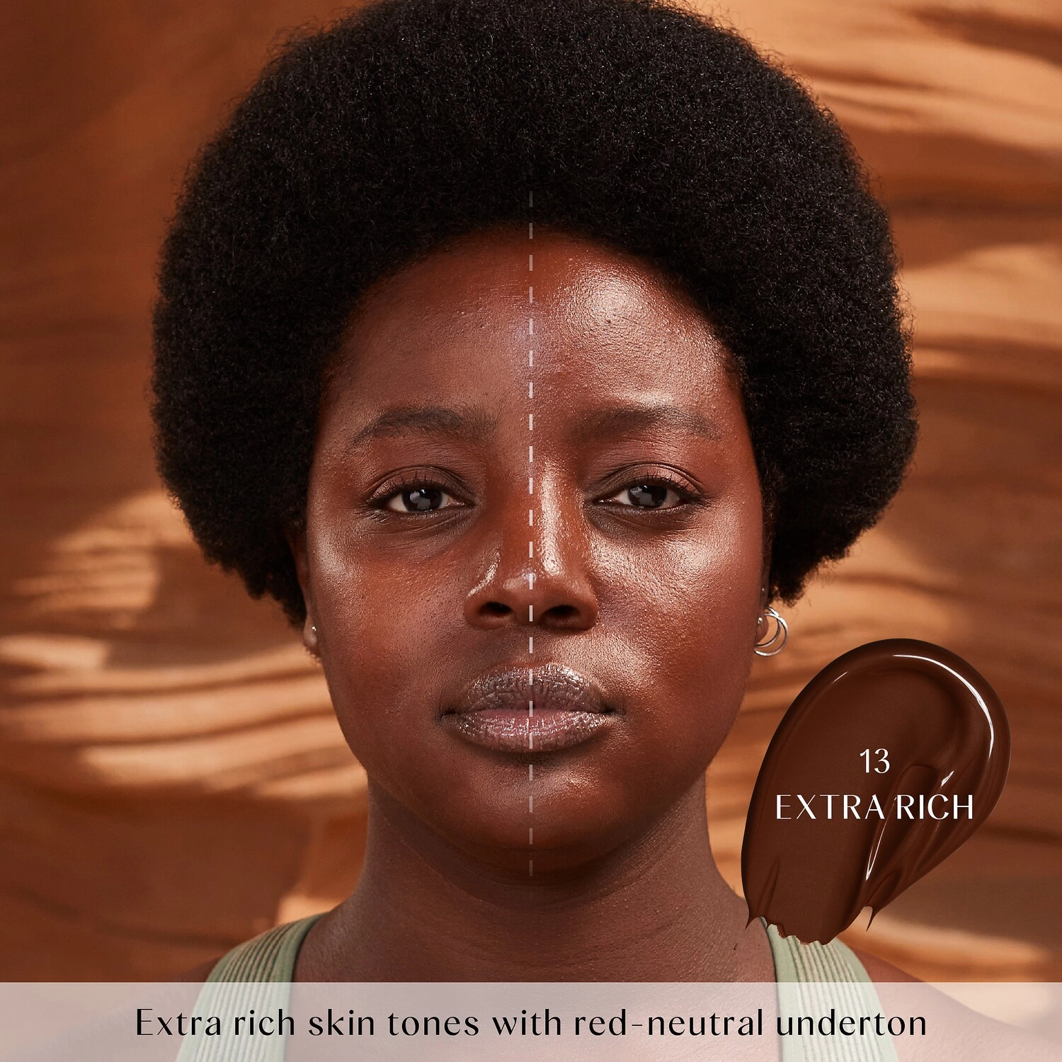 HUDA BEAUTY GloWish Multidew Vegan Skin Tint Foundation Color: 13 Extra Rich - Image 5