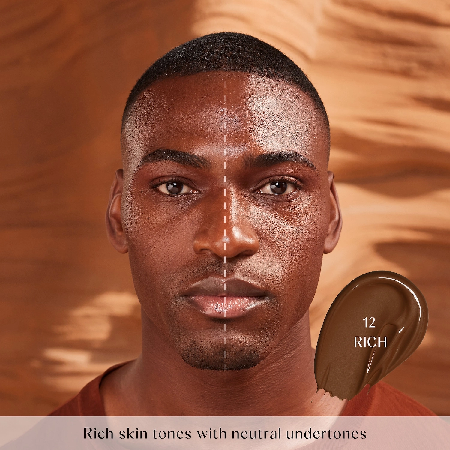 HUDA BEAUTY GloWish Multidew Vegan Skin Tint Foundation Color: 12 Rich - Image 5
