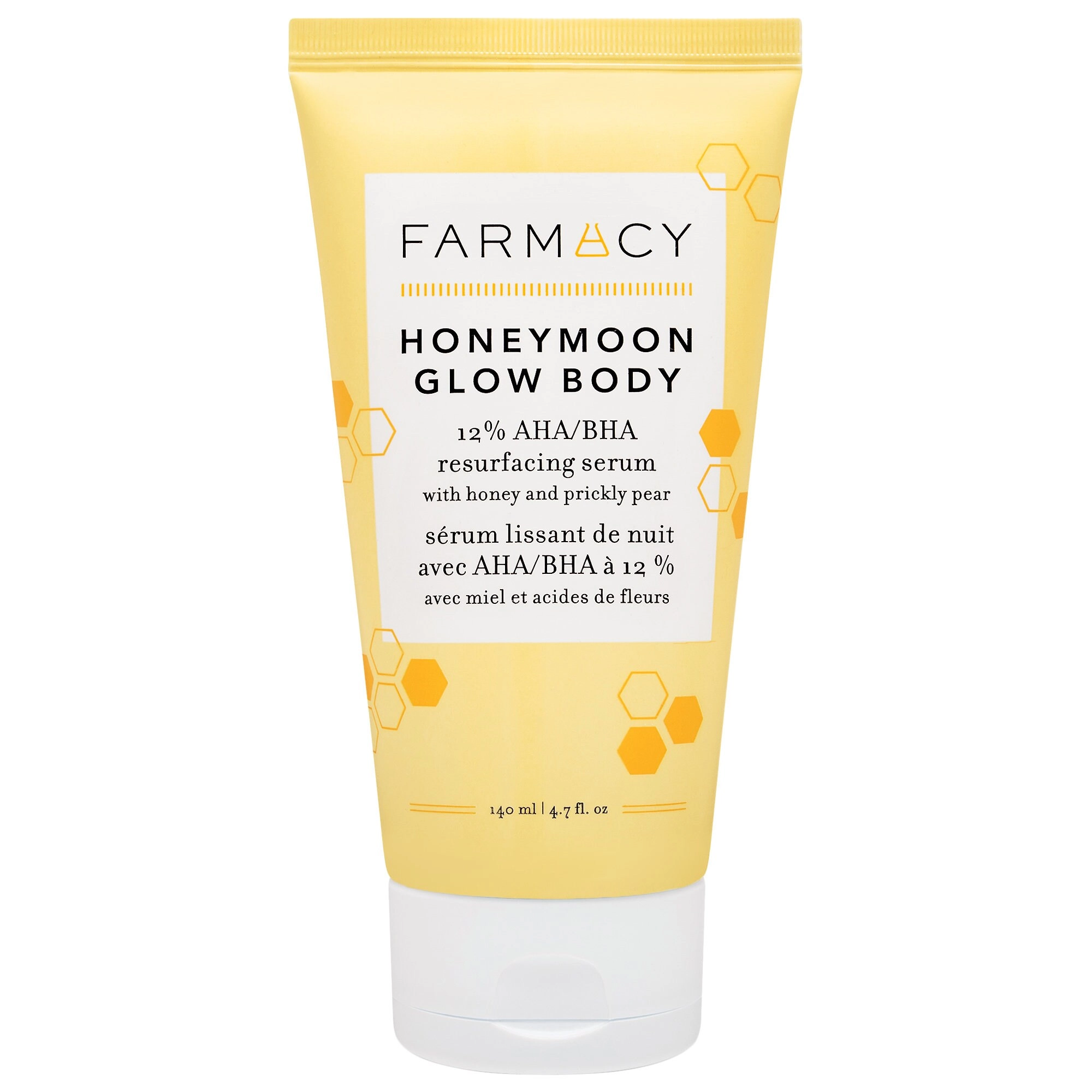 Farmacy Honeymoon Glow Body 12% AHA/BHA Bump-Smoothing Night Serum - 4.7 oz / 140 mL
